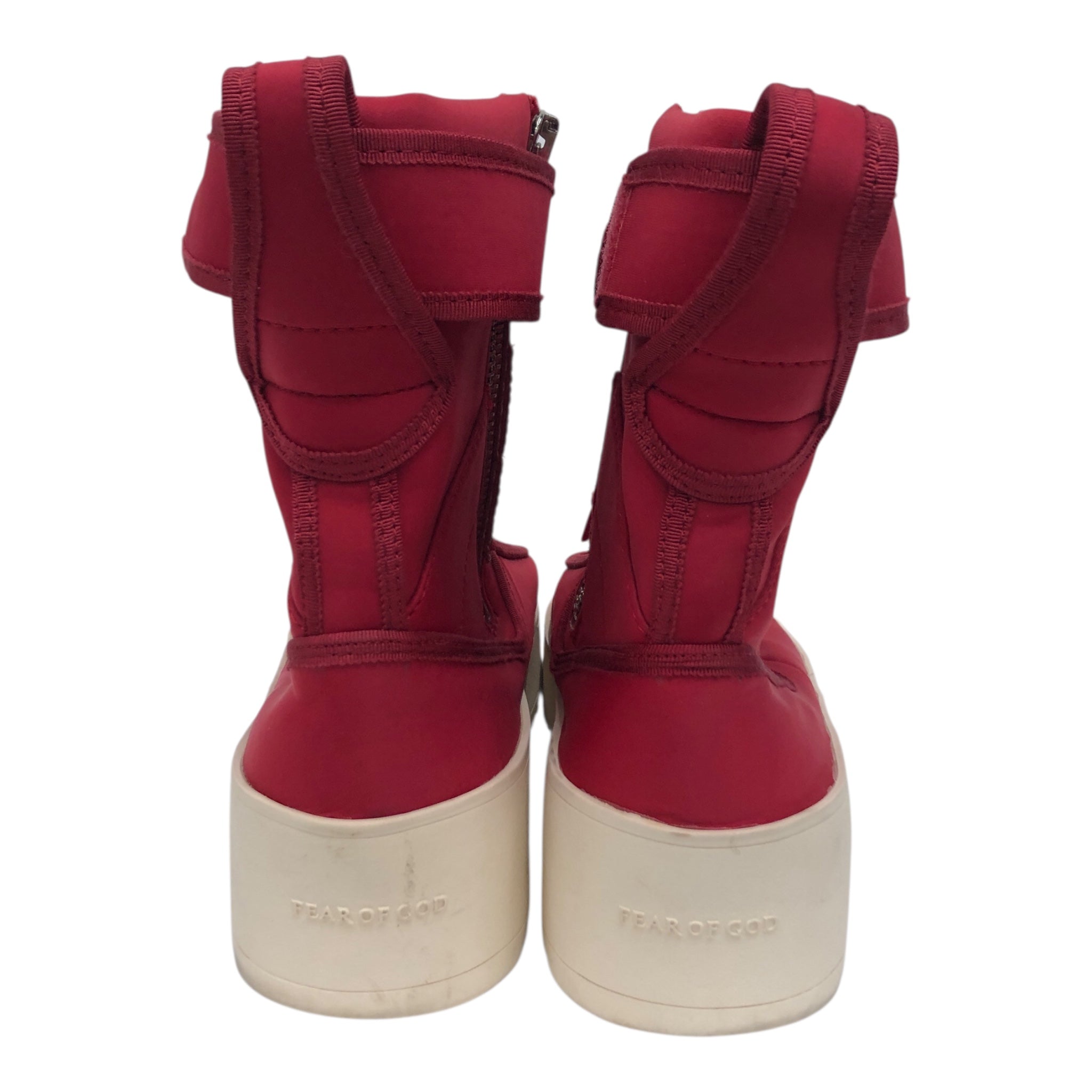FEAR OF GOD/Hi-Sneakers/EU 44/Polyester/RED/U-Tip/FOG Military Sneaker view 4