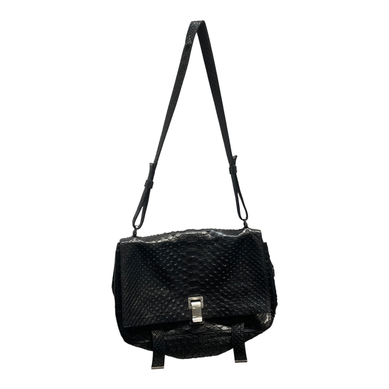 PROENZA SCHOULER/Hand Bag/Animal Pattern/Leather/BLK/SNAKE SKIN view 1