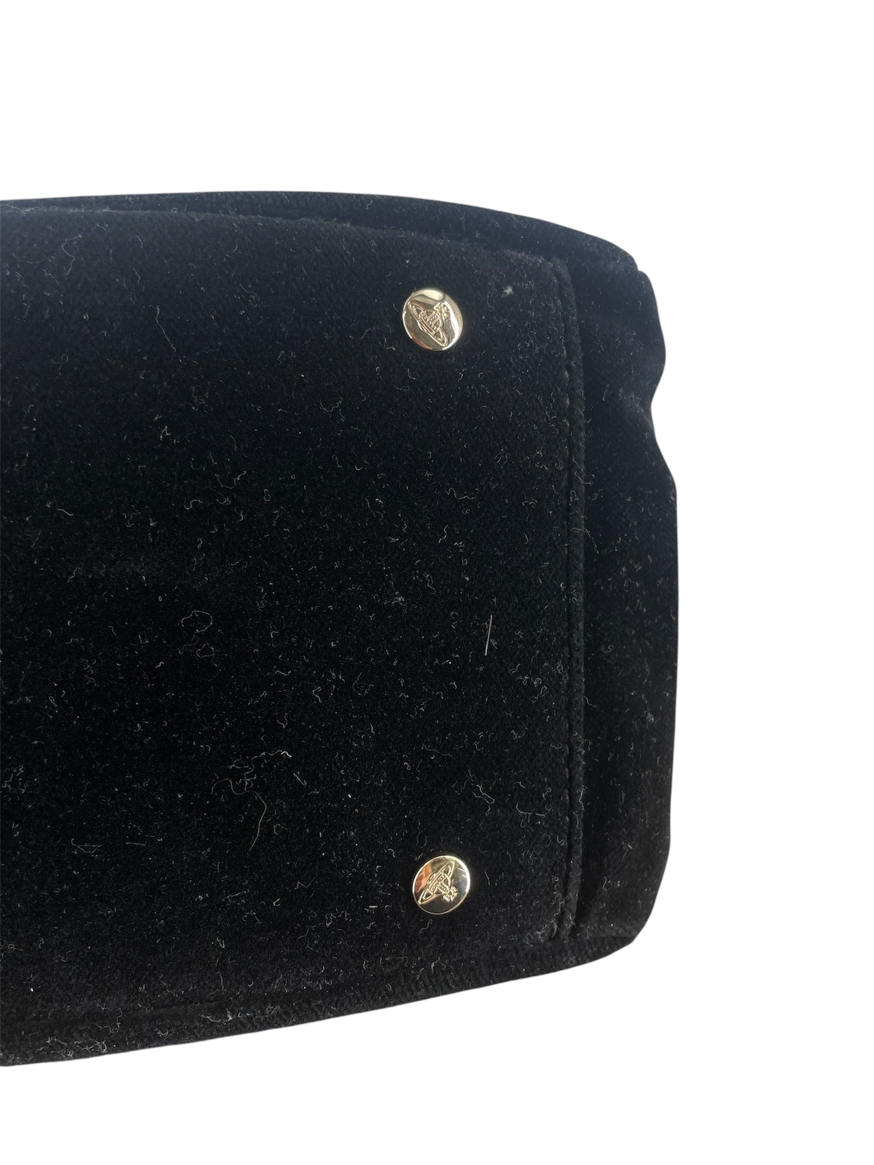 Vivienne Westwood/Bag/BLK/VEGAN VELVET S SMALL ORB LOGO view 5