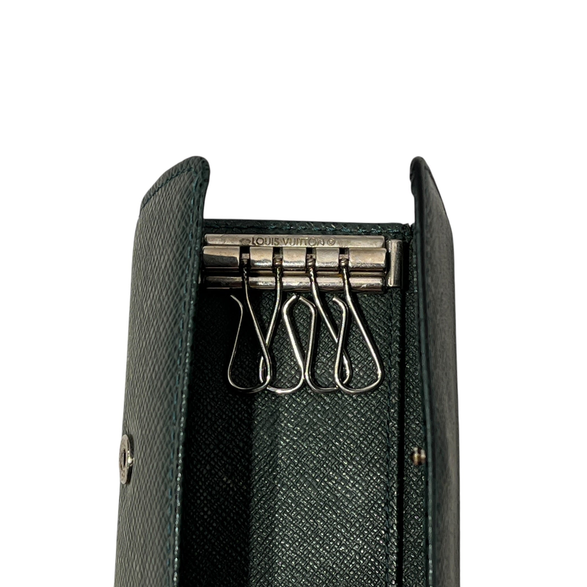 LOUIS VUITTON/Key Holder/Leather/GRN/taiga button key case view 11