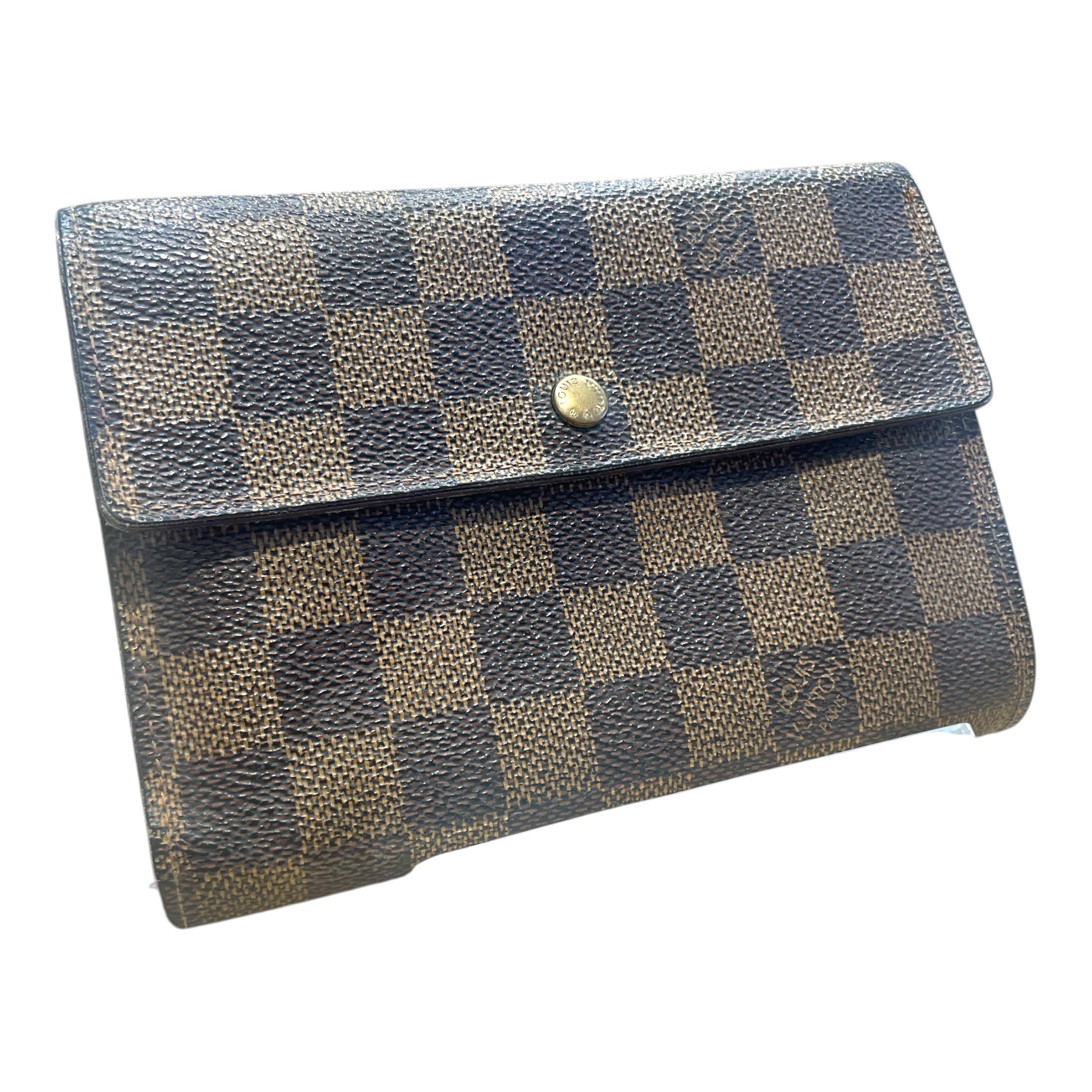 LOUIS VUITTON/Bifold Wallet/Monogram/Leather/BRW/M's/Ebene Porte Tresor Etui Papier view 1
