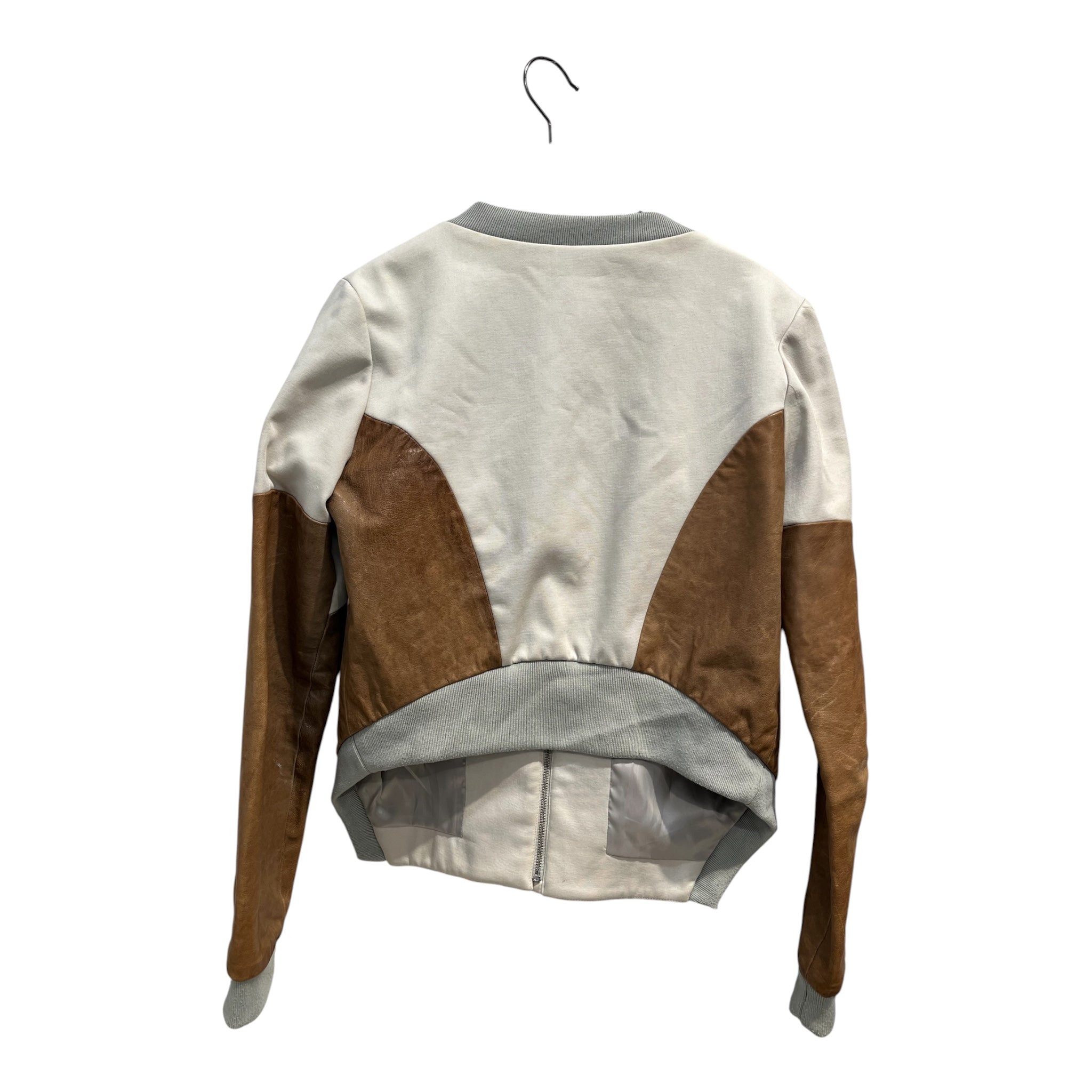 THAKOON/Jacket/2/Cotton/KHK/Single Breasted/LAMBSKIN SLEEVE-ASSYM-STAINED view 2