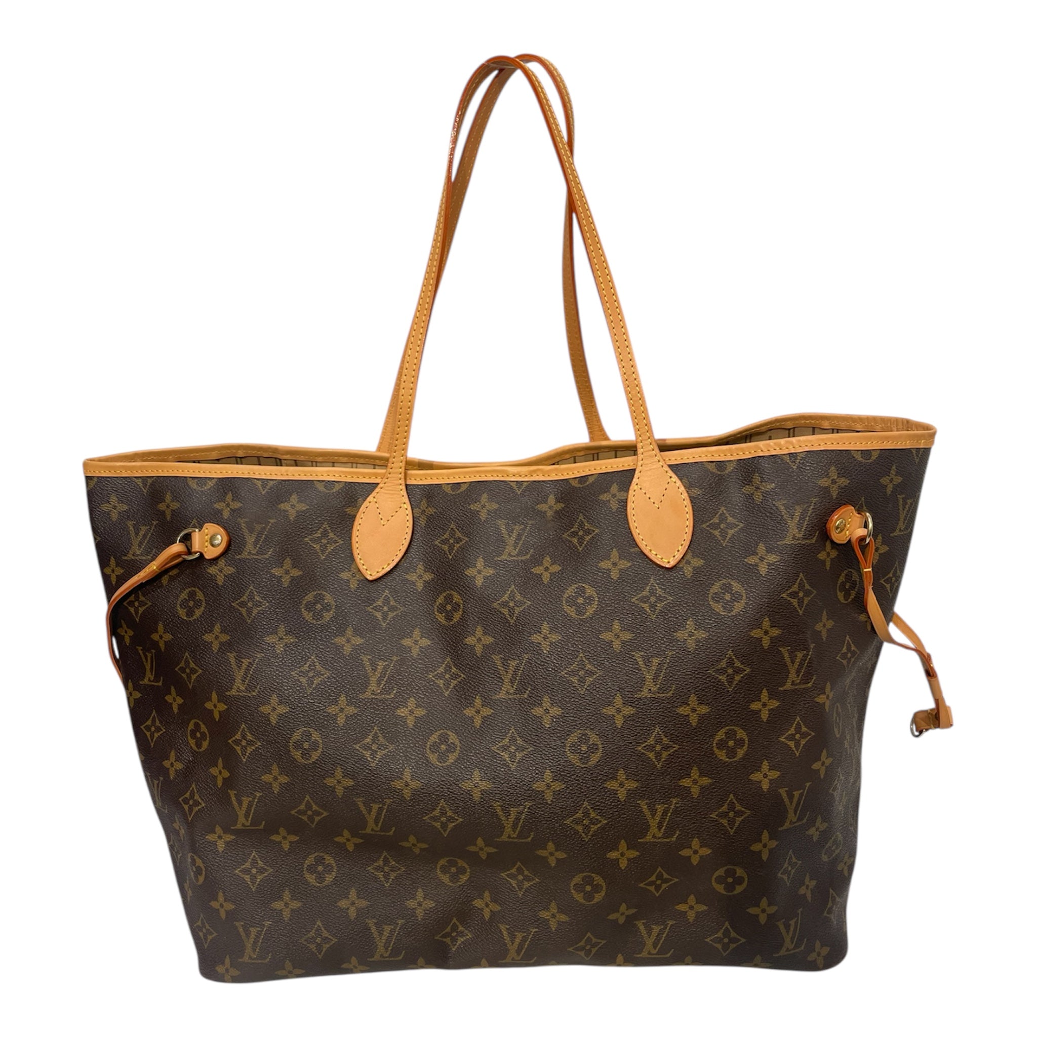 LOUIS VUITTON/Tote Bag/Monogram/Leather/BRW/NEVERFULL GM BEIGE INT. view 2