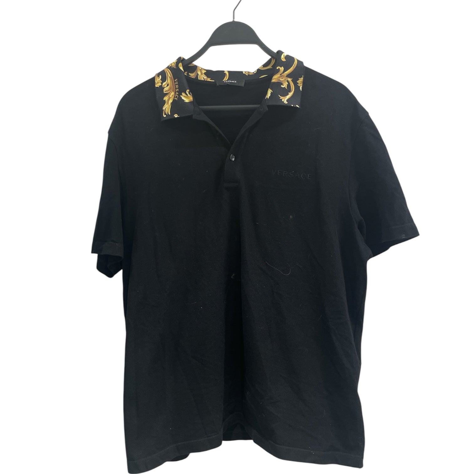 GIANNI VERSACE/T-Shirt/XXXXL/Cotton/BLK/polo with collar view 1