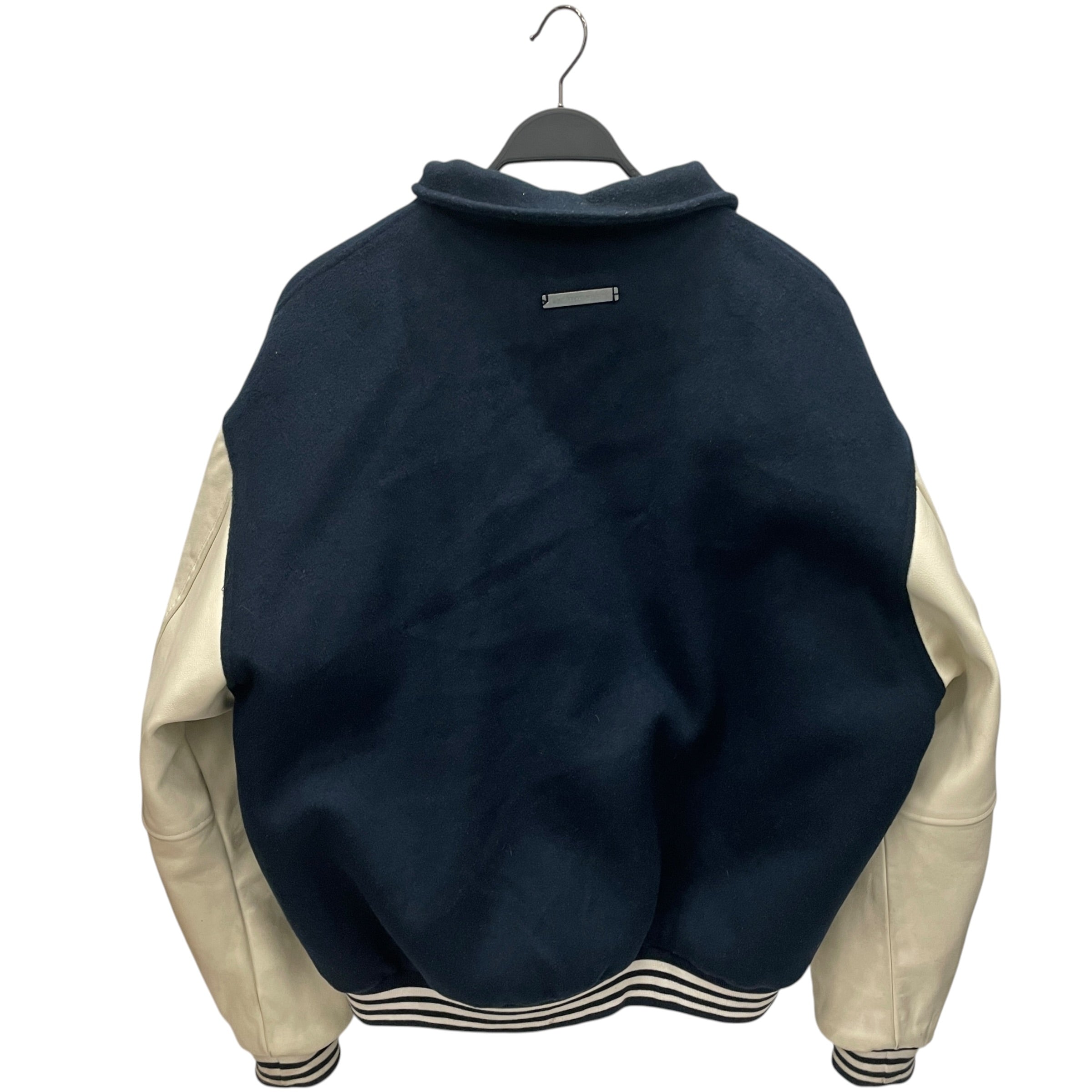COLLEGIUM/Baseball Jkt/L/Wool/BLU/LEATHER AND WOOL VARSITY JKT view 2