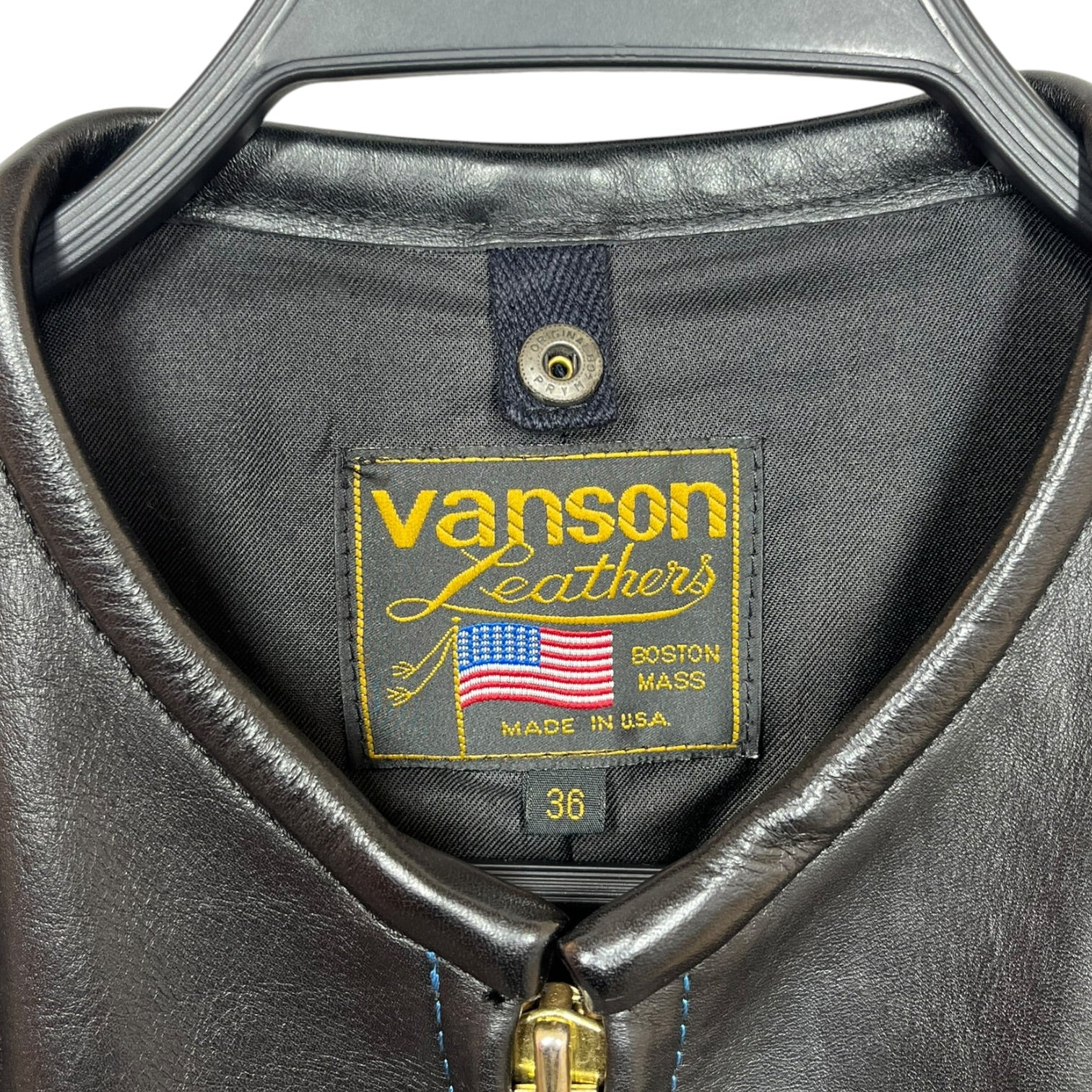VANSON/Leather Jkt/36/Leather/BLK/Atomic Garage 3M Reflective view 3