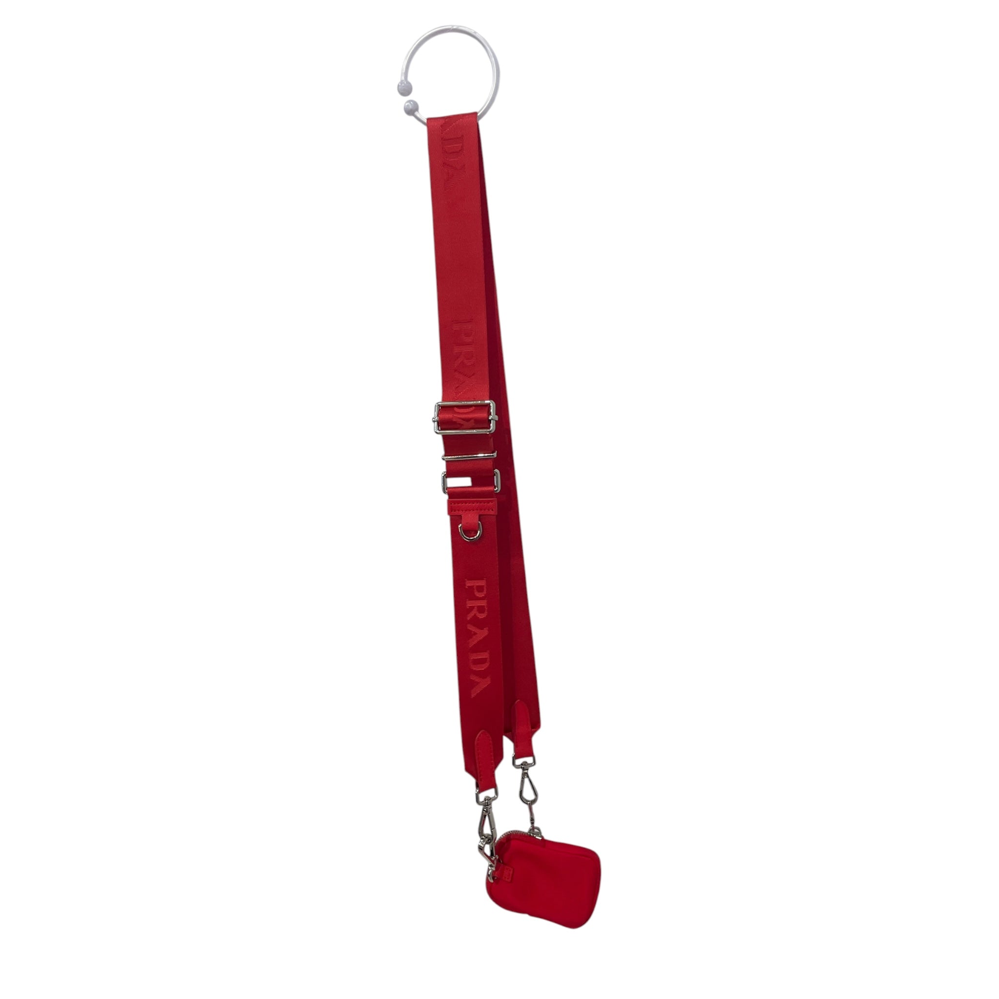 PRADA/Cross Body Bag/Nylon/RED/Mini Pouch Sling view 2