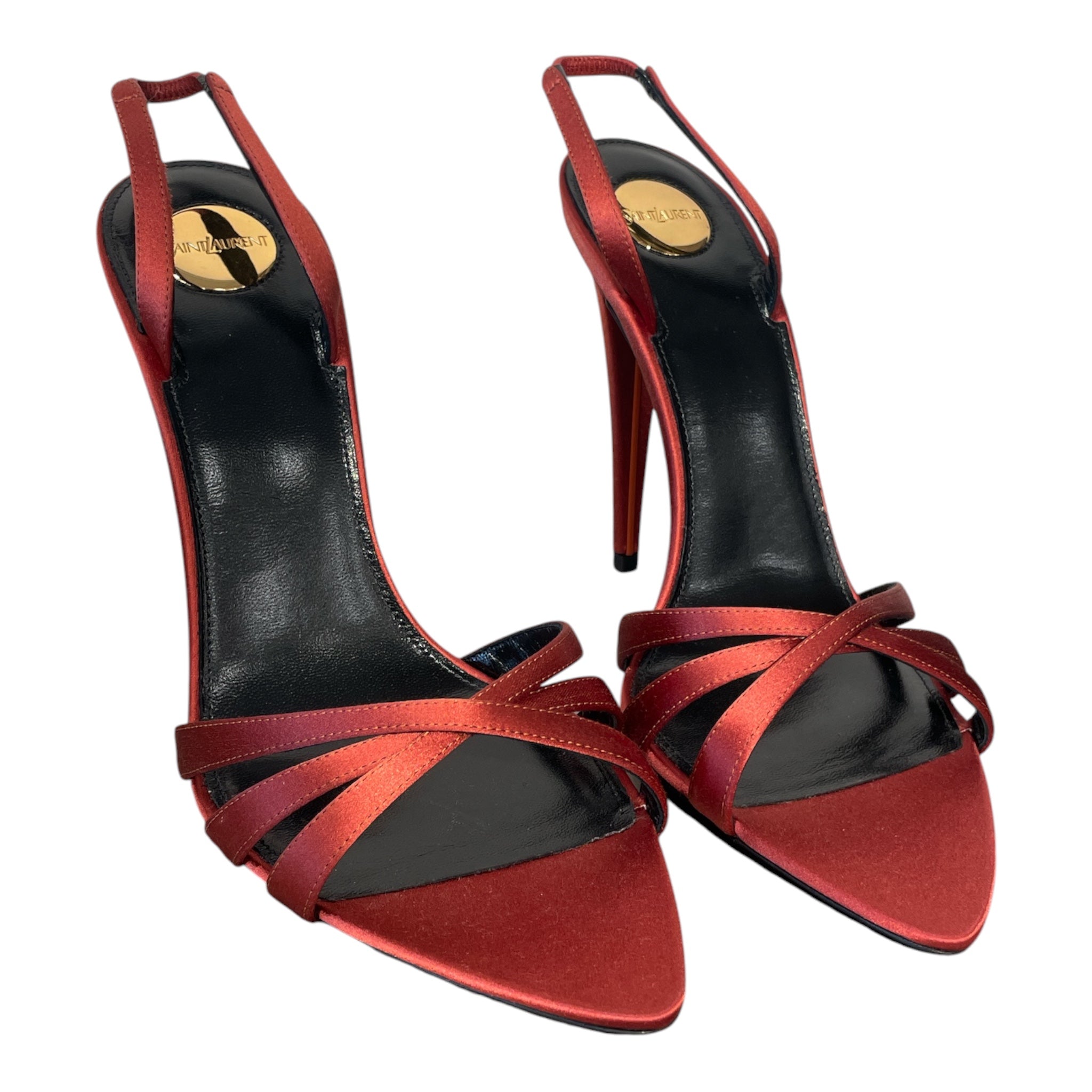 SAINT LAURENT/Heels/EU 40/Silk/ORN/SS2026 KATE SLINGBACK HEEL view 1