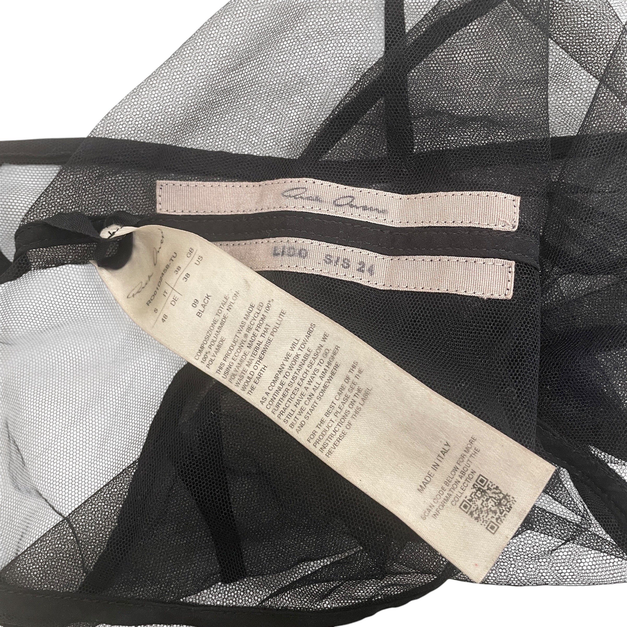 Rick Owens/Headwear/Nylon/BLK/M's/MESH HEADPIECE view 5