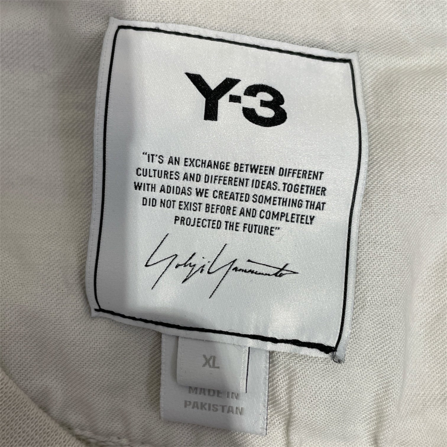 Y-3/Sweatshirt/XL/Cotton/WHT/Y-3 Big Logo White Crewneck view 3