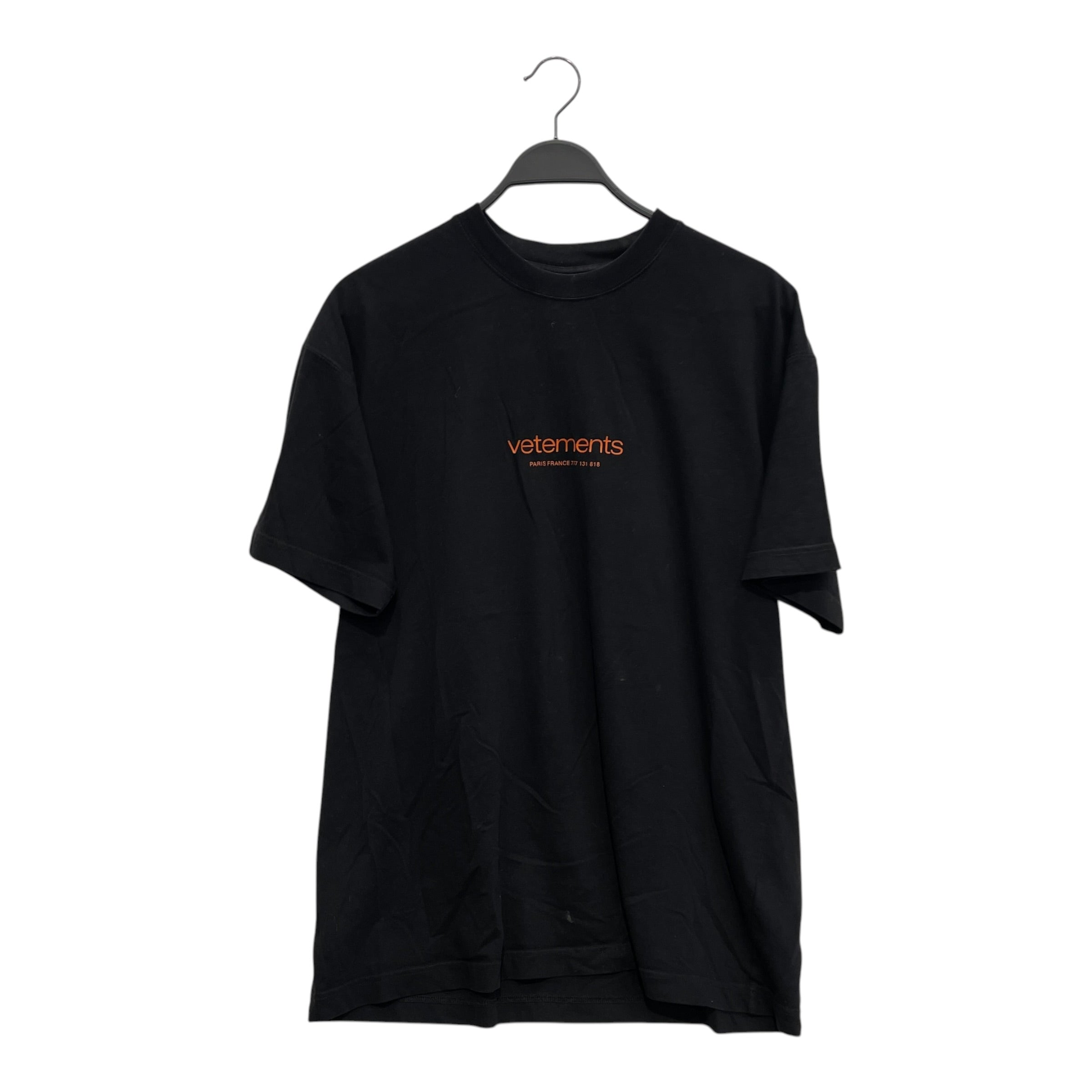VETEMENTS/T-Shirt/XS/Cotton/BLK/PARIS FRANCE 777131818 view 1