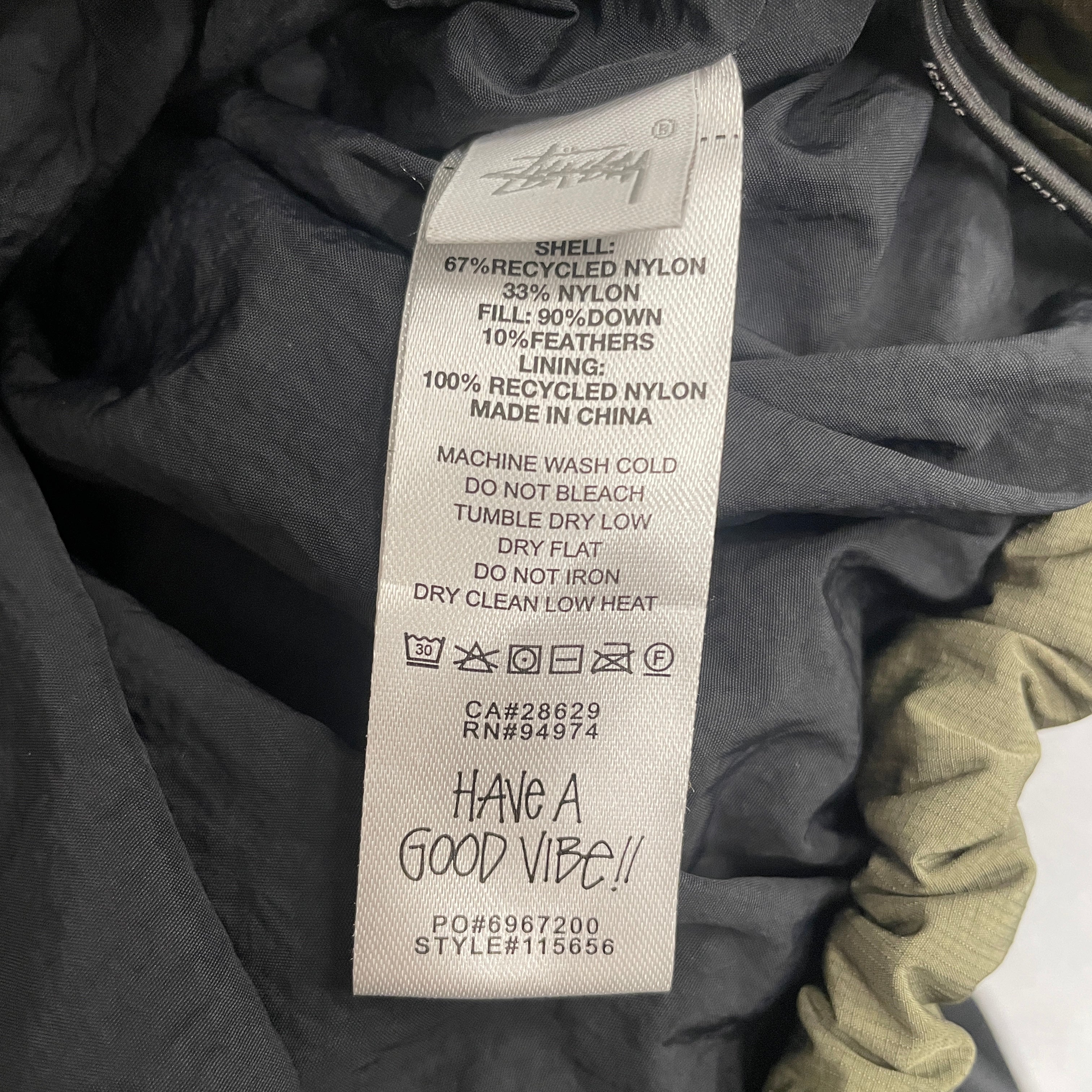 STUSSY/Puffer Jkt/M/Nylon/GRN/RIPSTOP PUFFER view 4