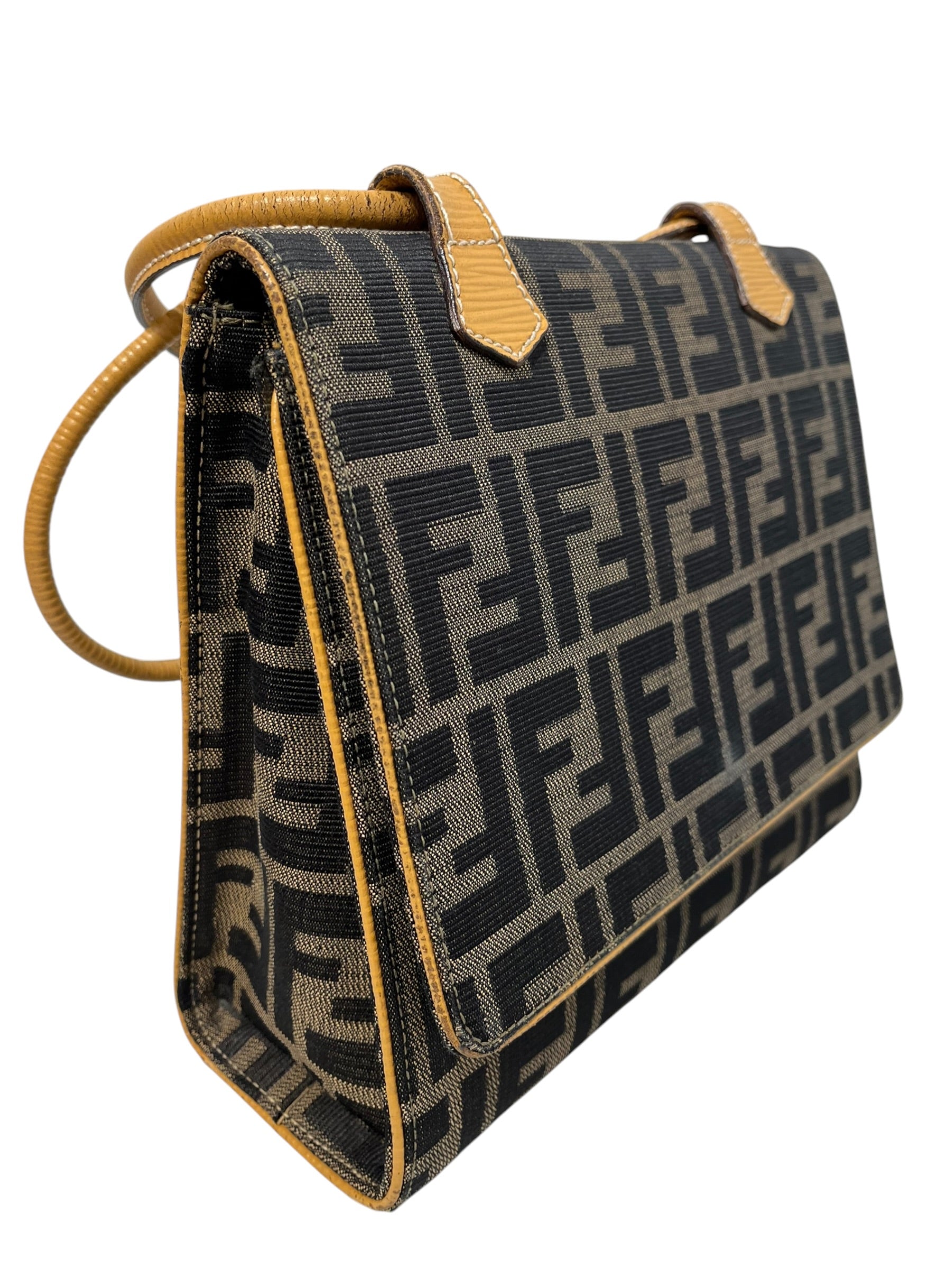 FENDI/Hand Bag/Monogram/Cotton/BEG/ZUCCA HANDBAG view 7