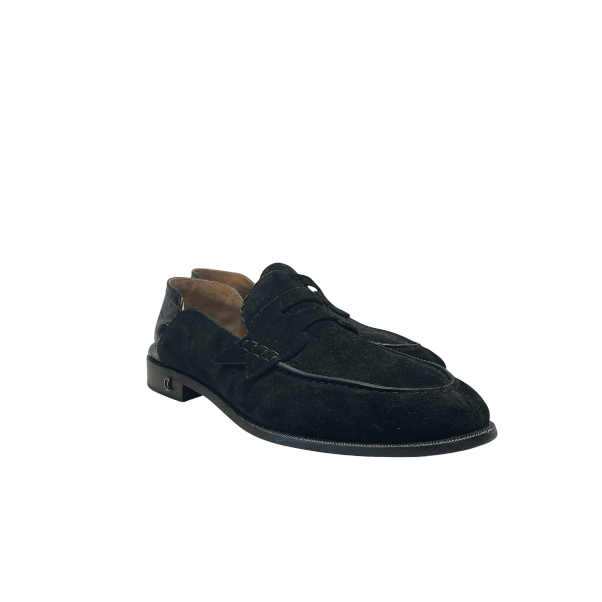 Christian Louboutin/Loafers/EU 43/Suede/BLK/ view 1