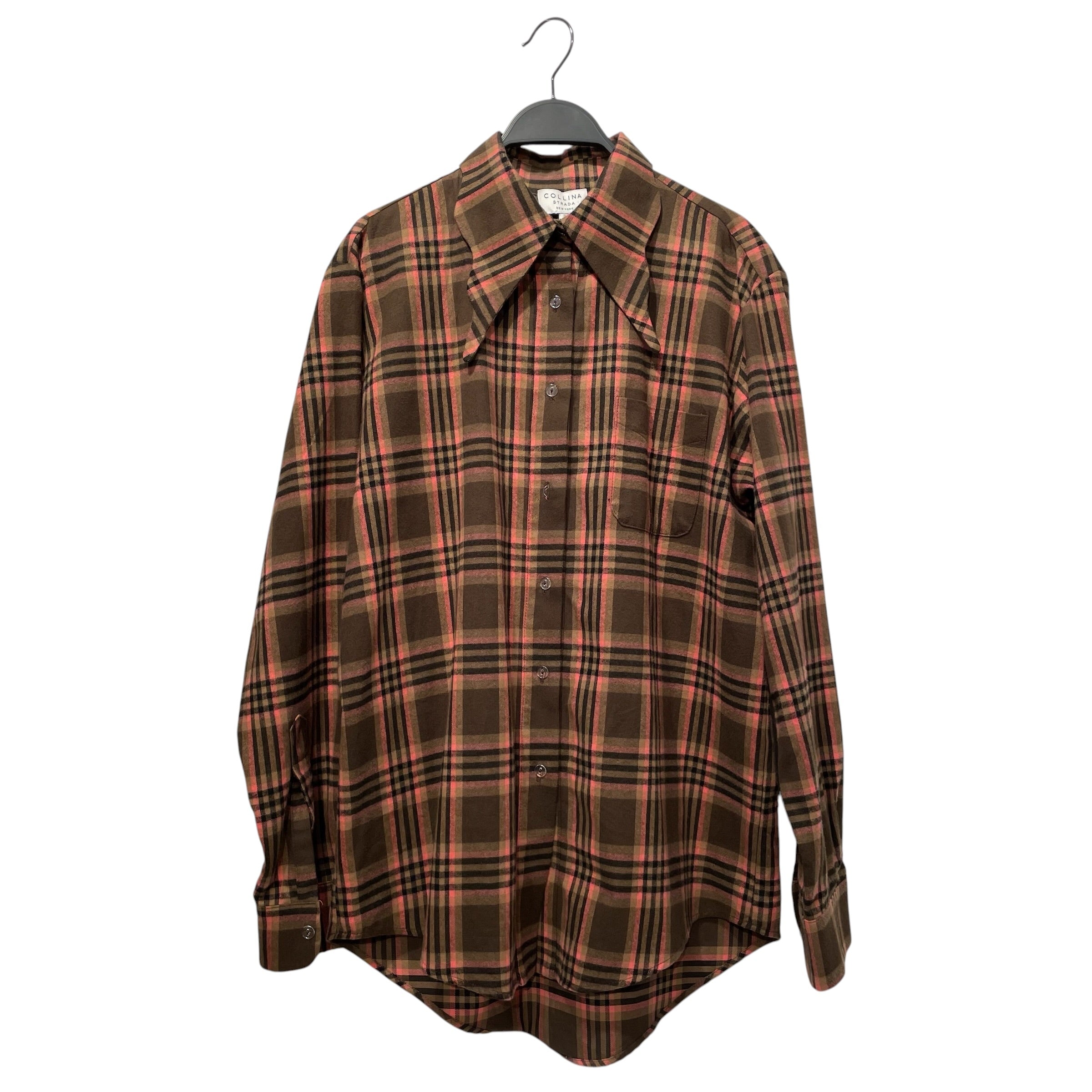 Collina Strada/Flannel Shirt/S/Stripe/Cotton/MLT/BROWN PINK PLAID view 1