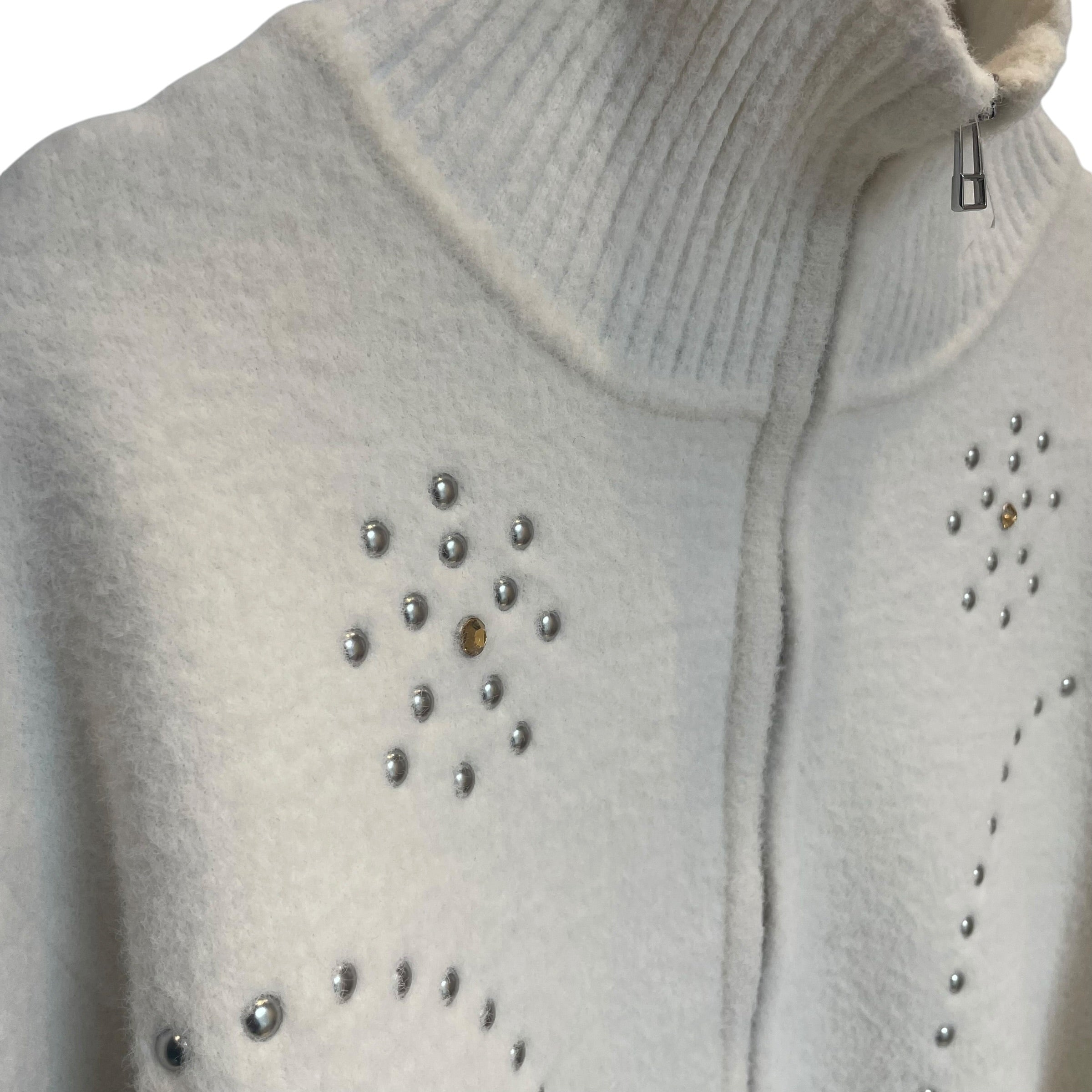 BLUEMARBLE/Sweater/L/Cotton/CRM/studs on front view 3