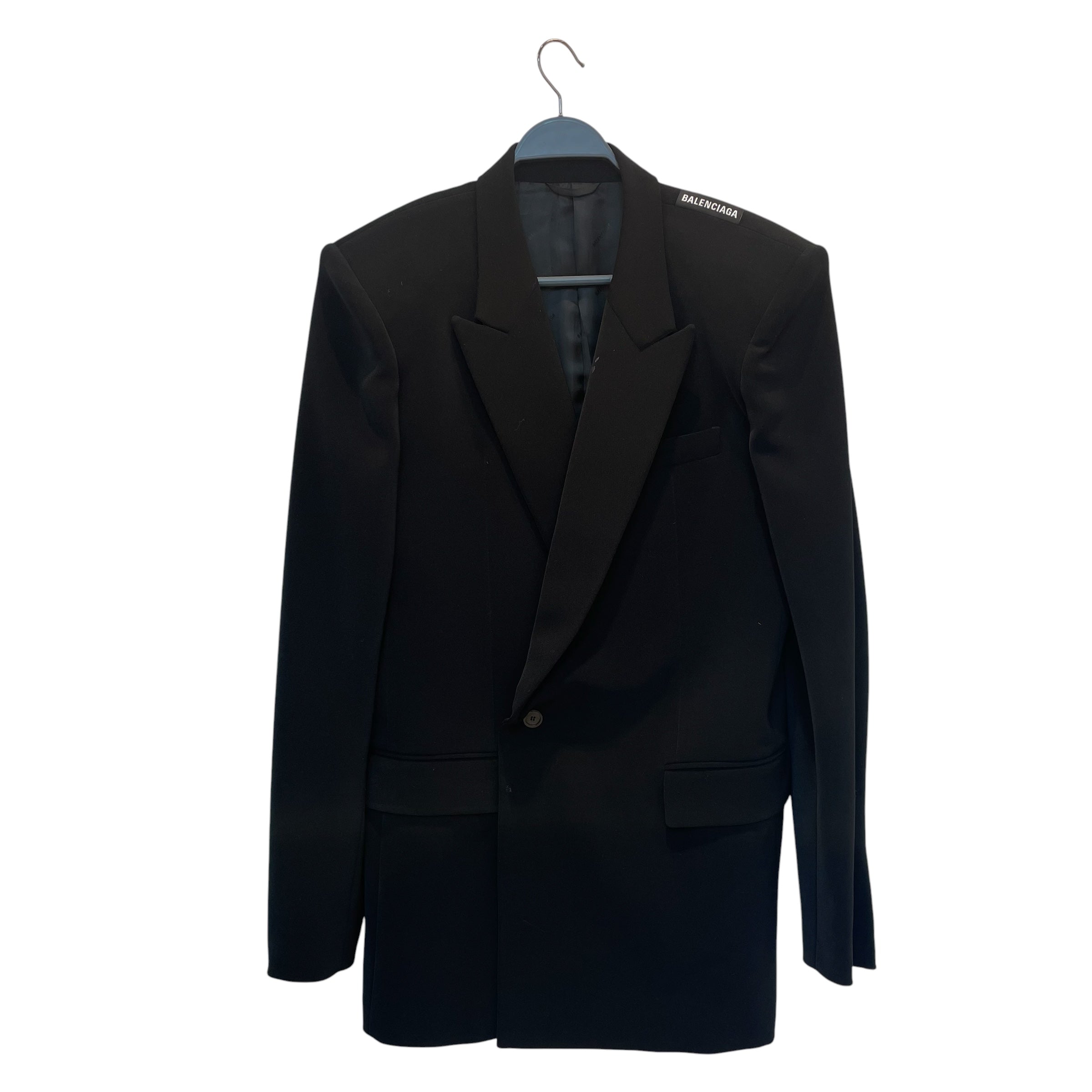 BALENCIAGA/Tailored Jkt/46/Polyester/BLK/balenciaga pattern inside view 1