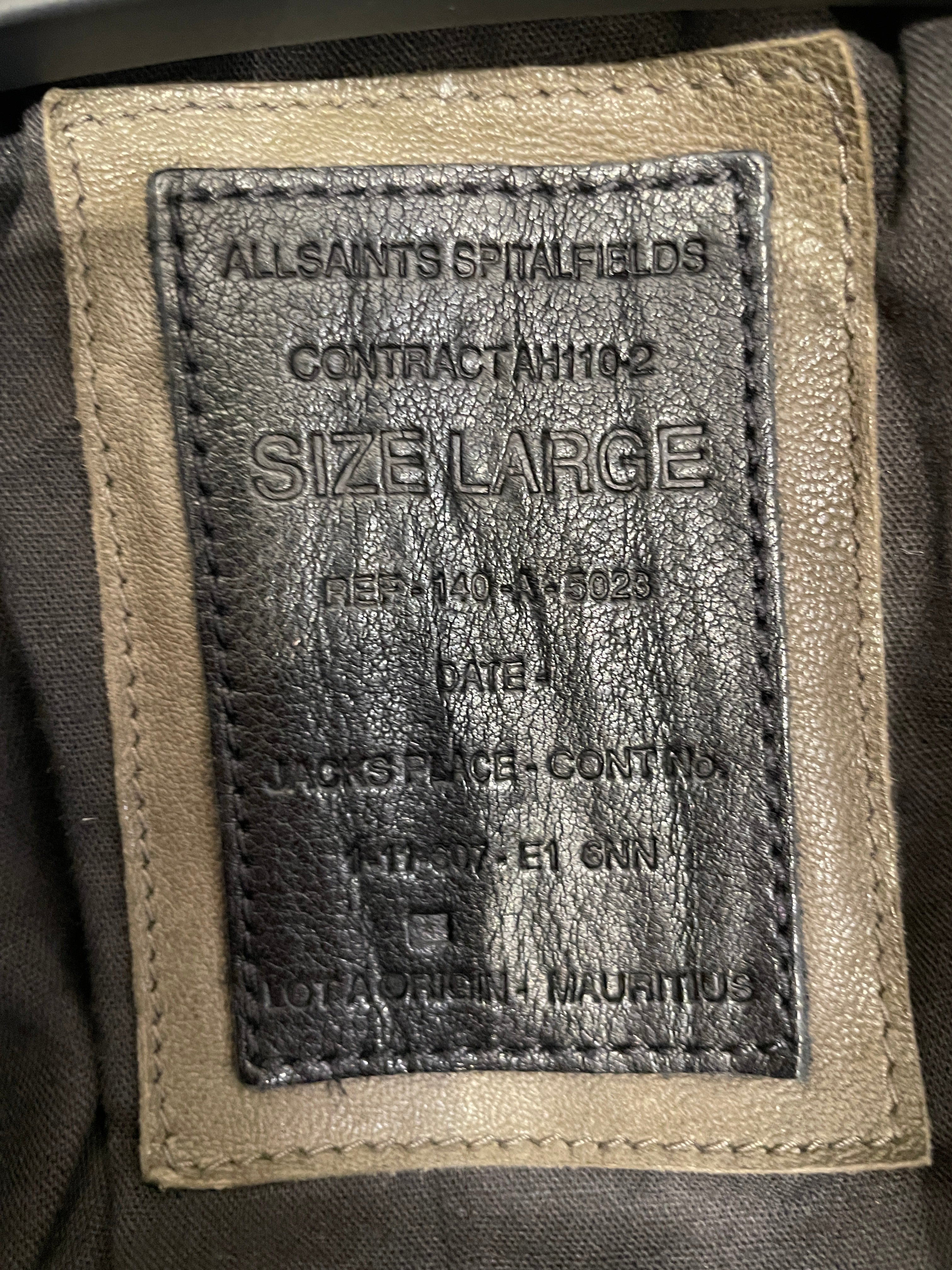 ALLSAINTS/Leather Jkt/L/Leather/CML/111607 view 3