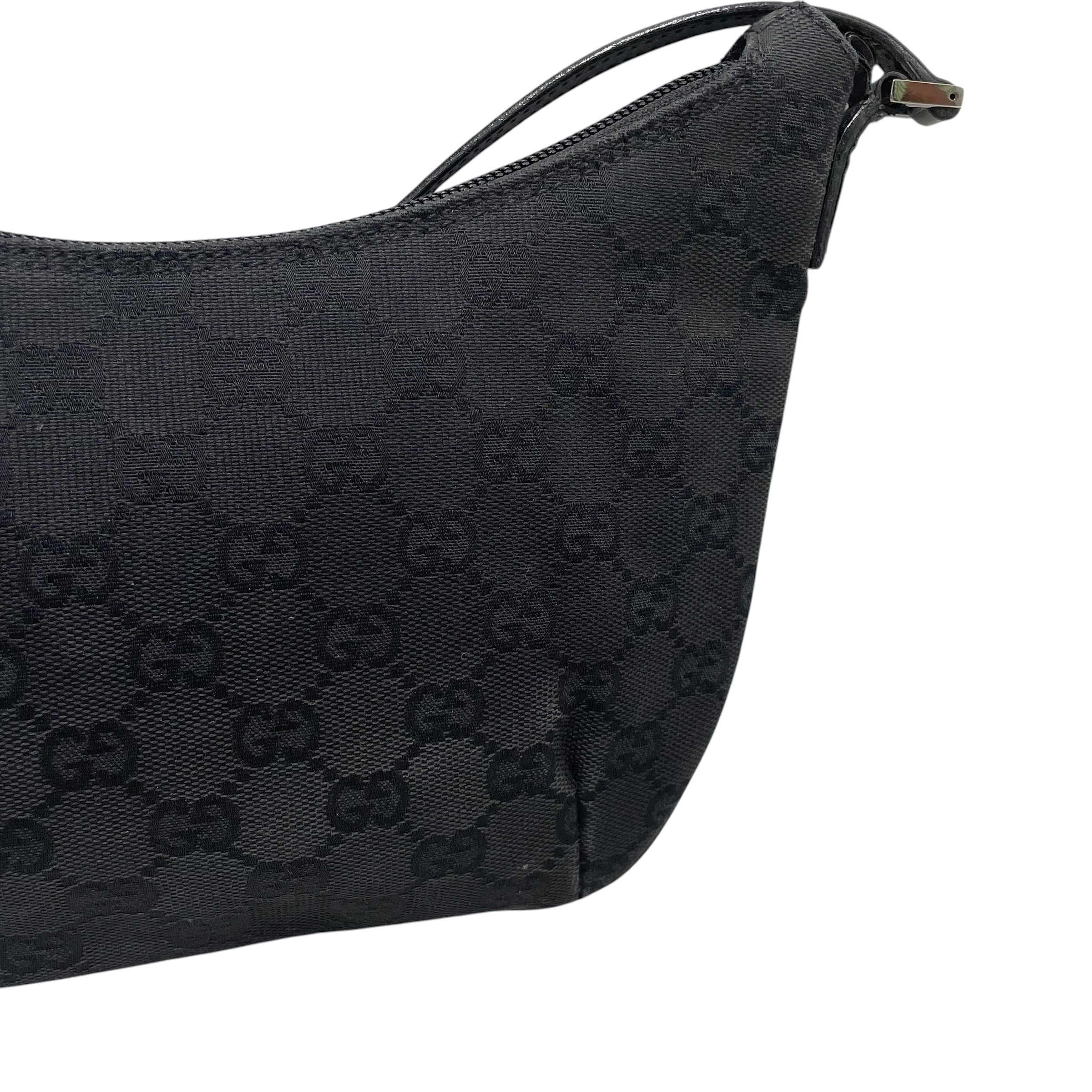 GUCCI/Hand Bag/Monogram/BLK/vintage gg canvas view 6