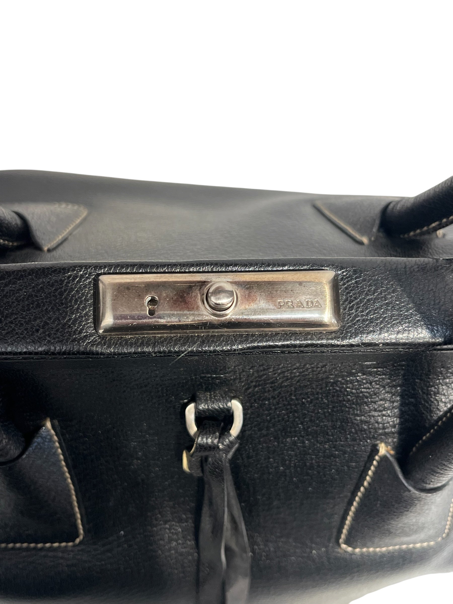 PRADA/Bag/Leather/BLK/DOCTOR BAG MADRASCERNIERA view 5