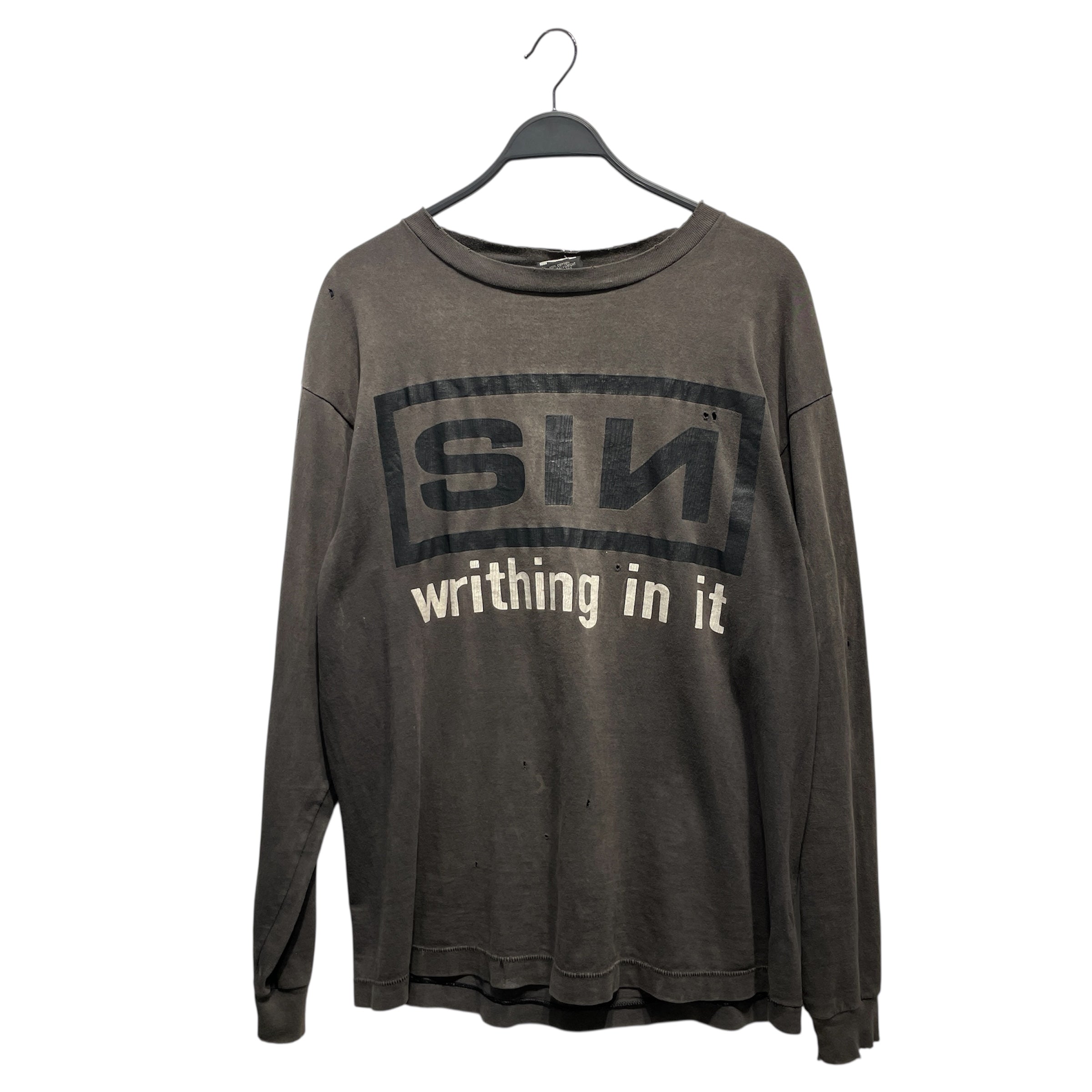 SAINT MICHAEL/LS T-Shirt/L/Cotton/GRY/All Over Print/sin view 1