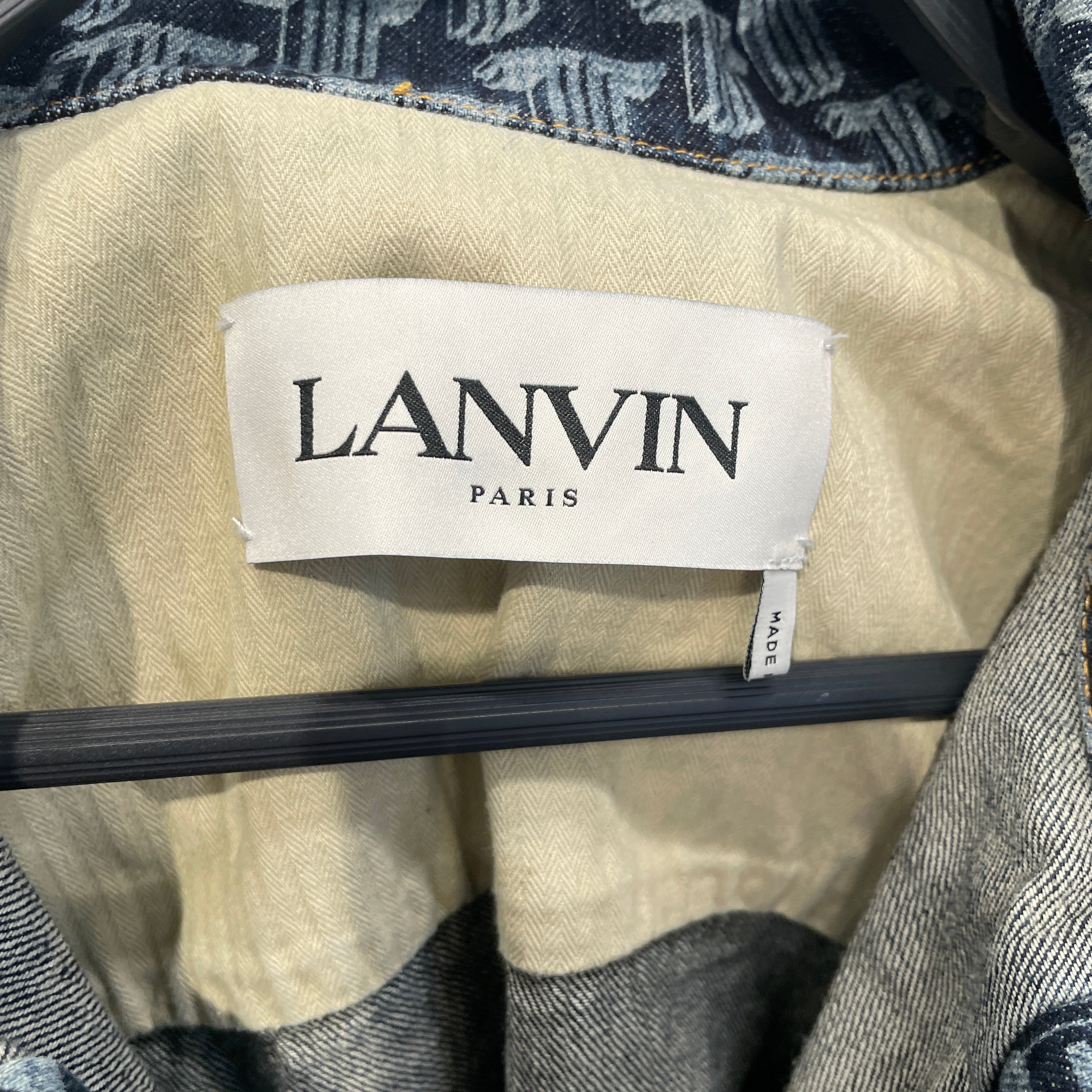 LANVIN/LS Shirt/Denim/IDG/Monogram/PILLAR MONOGRAM view 3