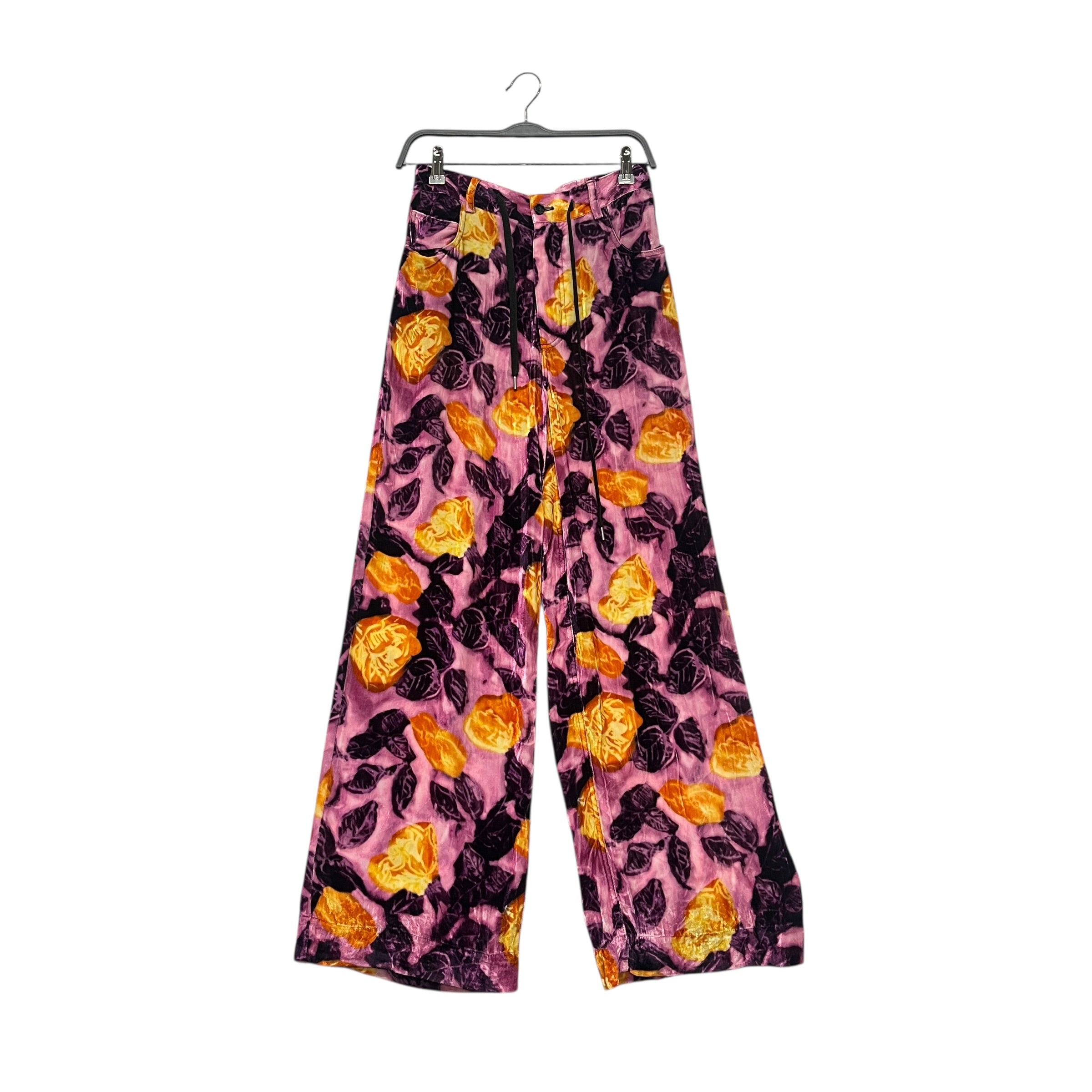 MARNI/Pants/36/Velour/PPL/Floral Pattern/ORNG FLWRS BNWT view 1