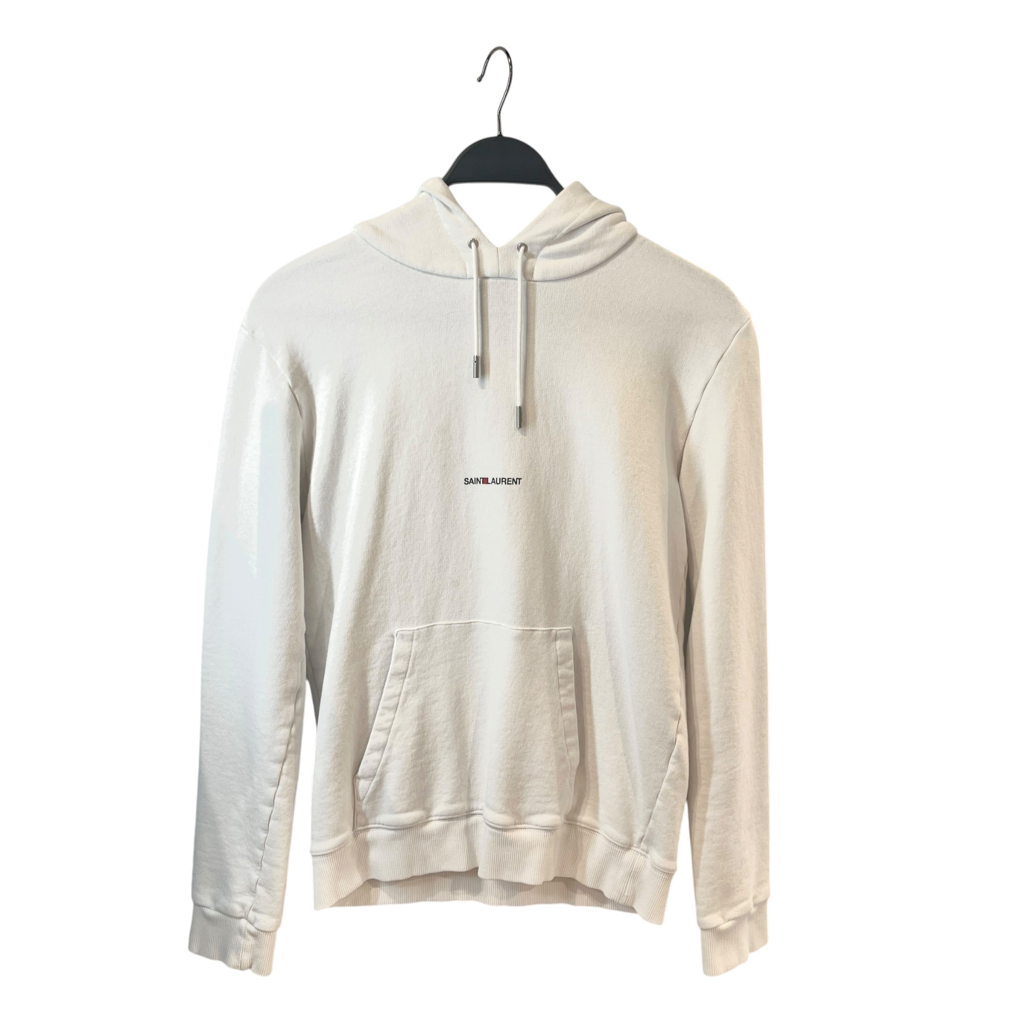 SAINT LAURENT/Hoodie/XS/All Over Print/Cotton/WHT/Pullover/MINI FONT view 1