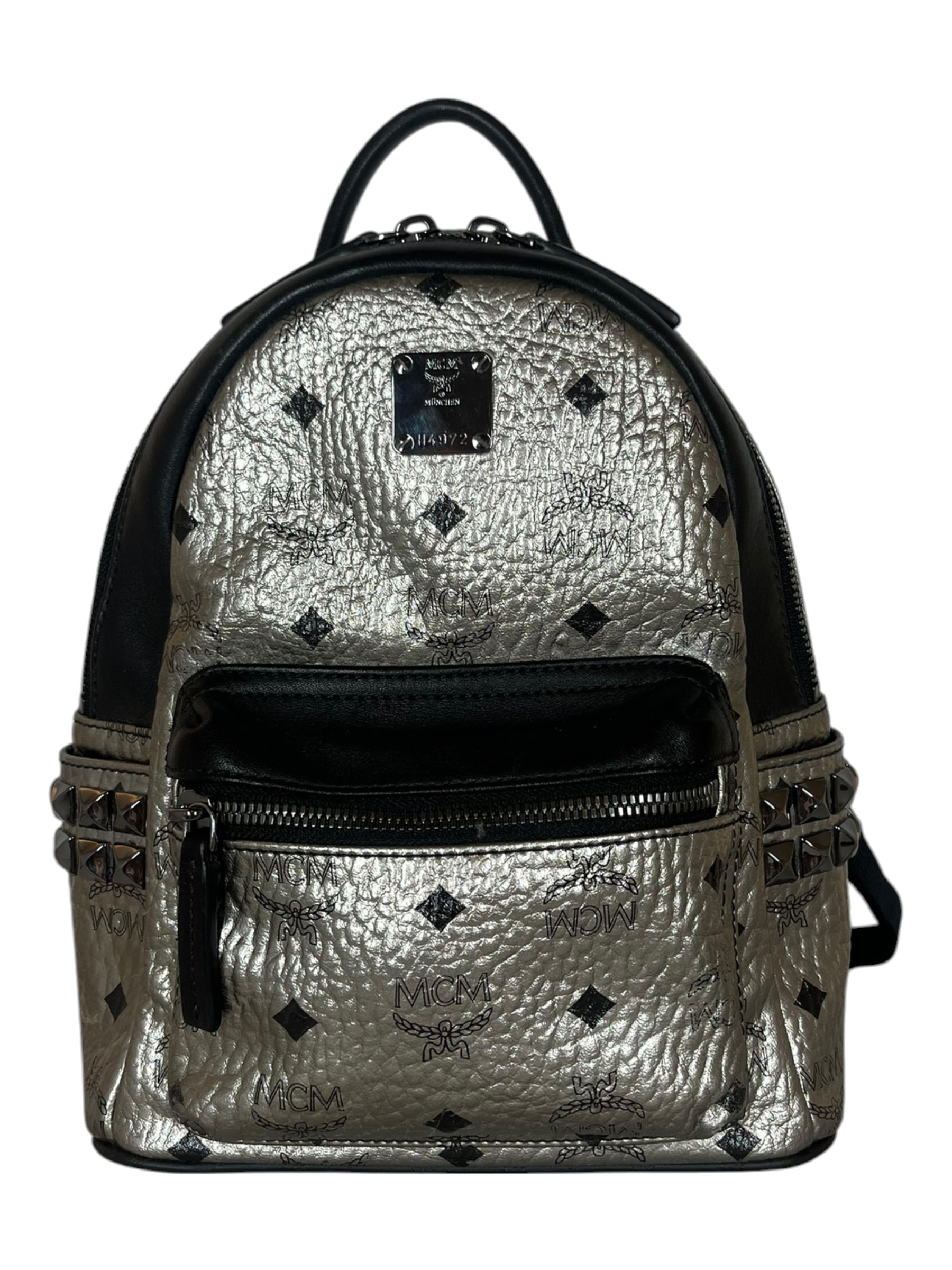 MCM/Backpack/Monogram/Leather/SLV/MINI BACKPACK view 1
