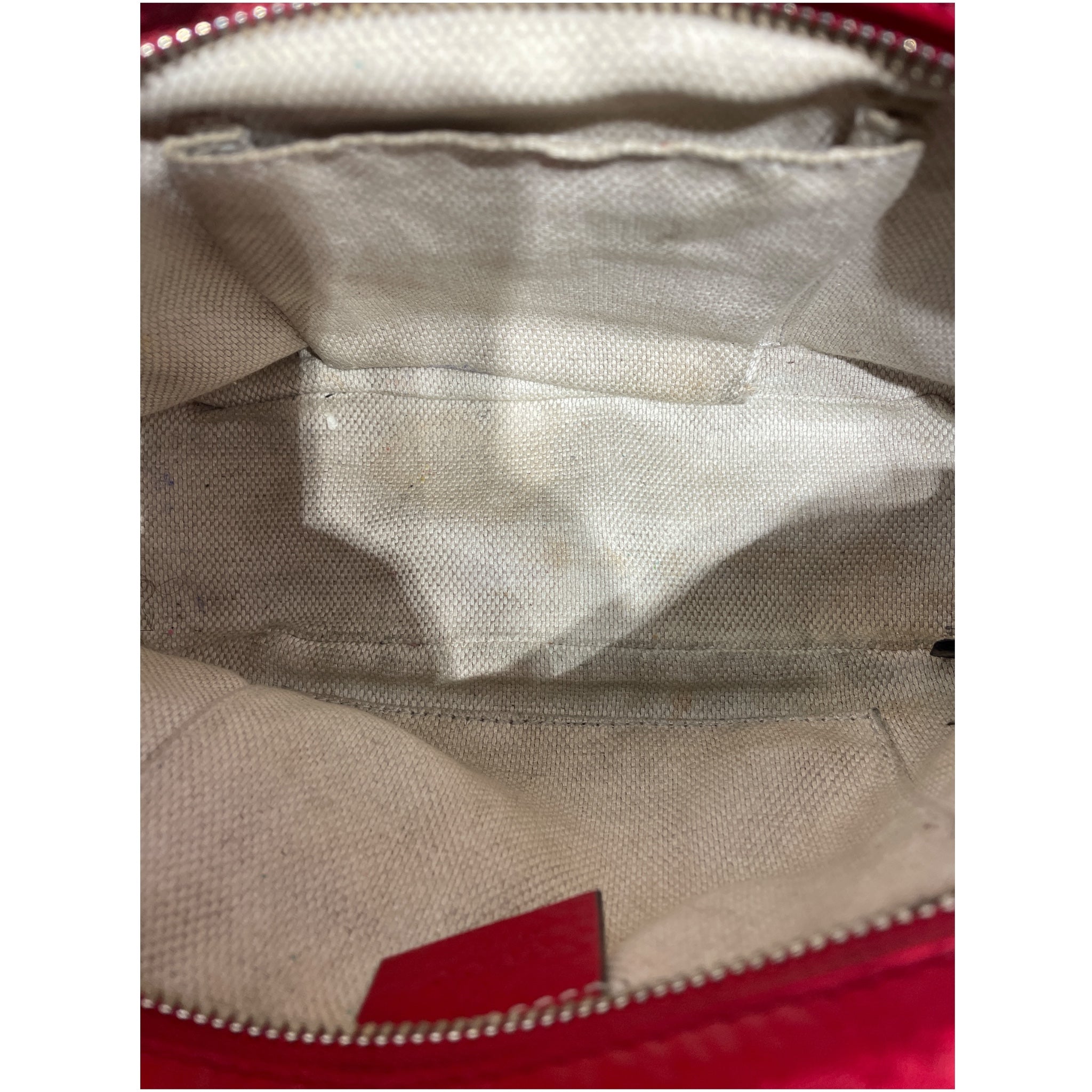 GUCCI/Cross Body Bag/Leather/RED/RED SOHO BAG view 3