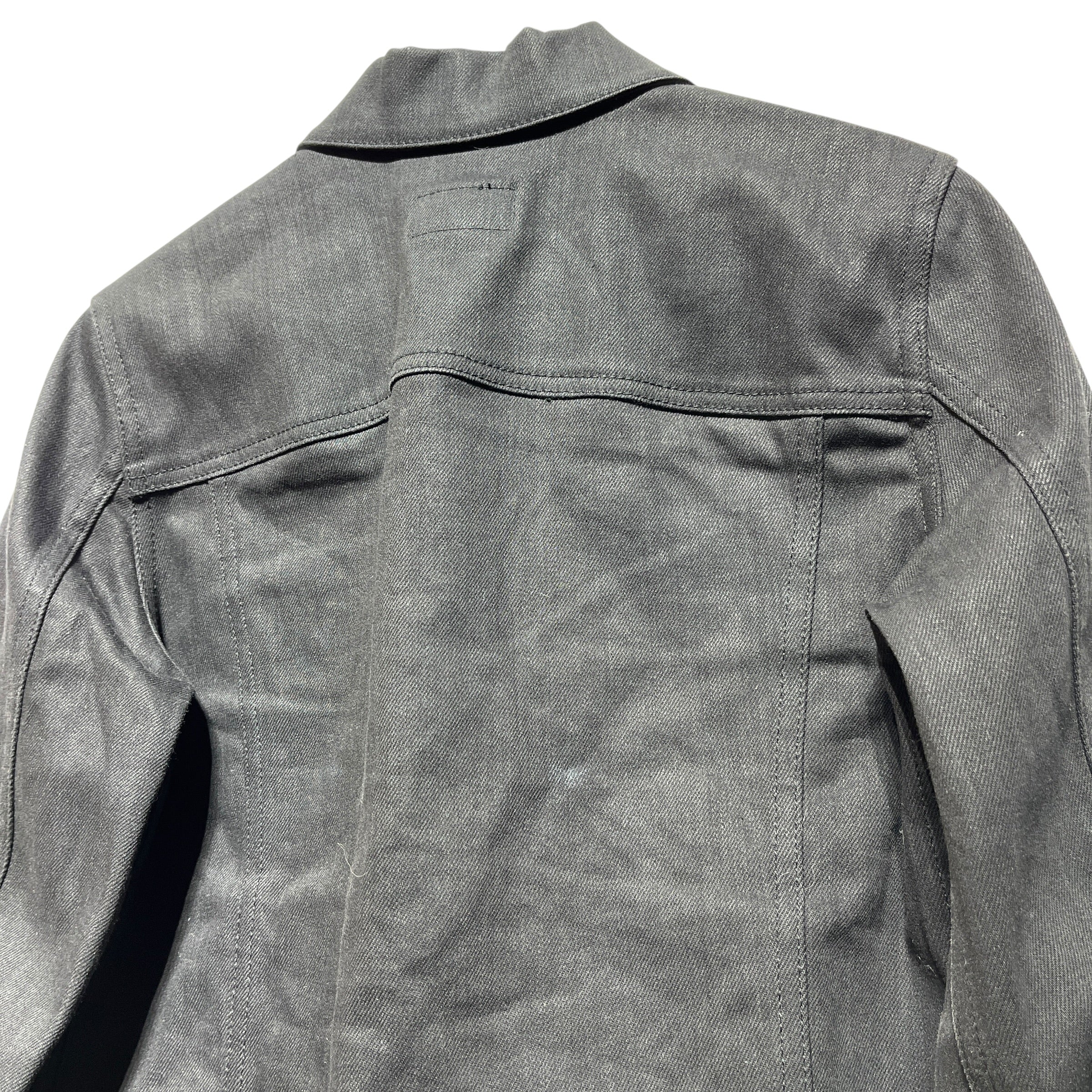 SAINT LAURENT/Denim Jkt/S/Cotton/BLK/ view 4