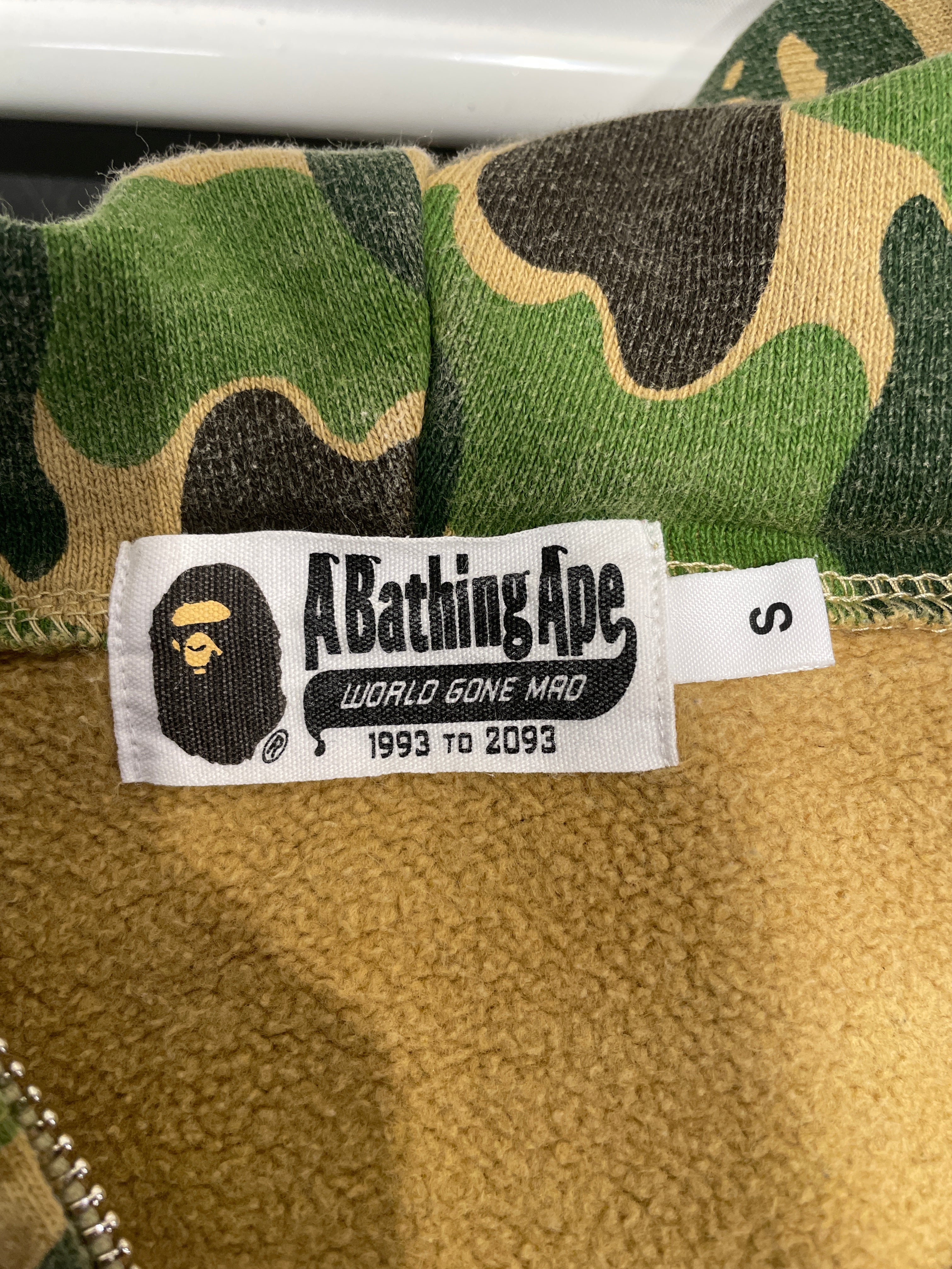 A BATHING APE/Hoodie/S/Camouflage/Cotton/GRN/1ST CAMO "PONR" view 3