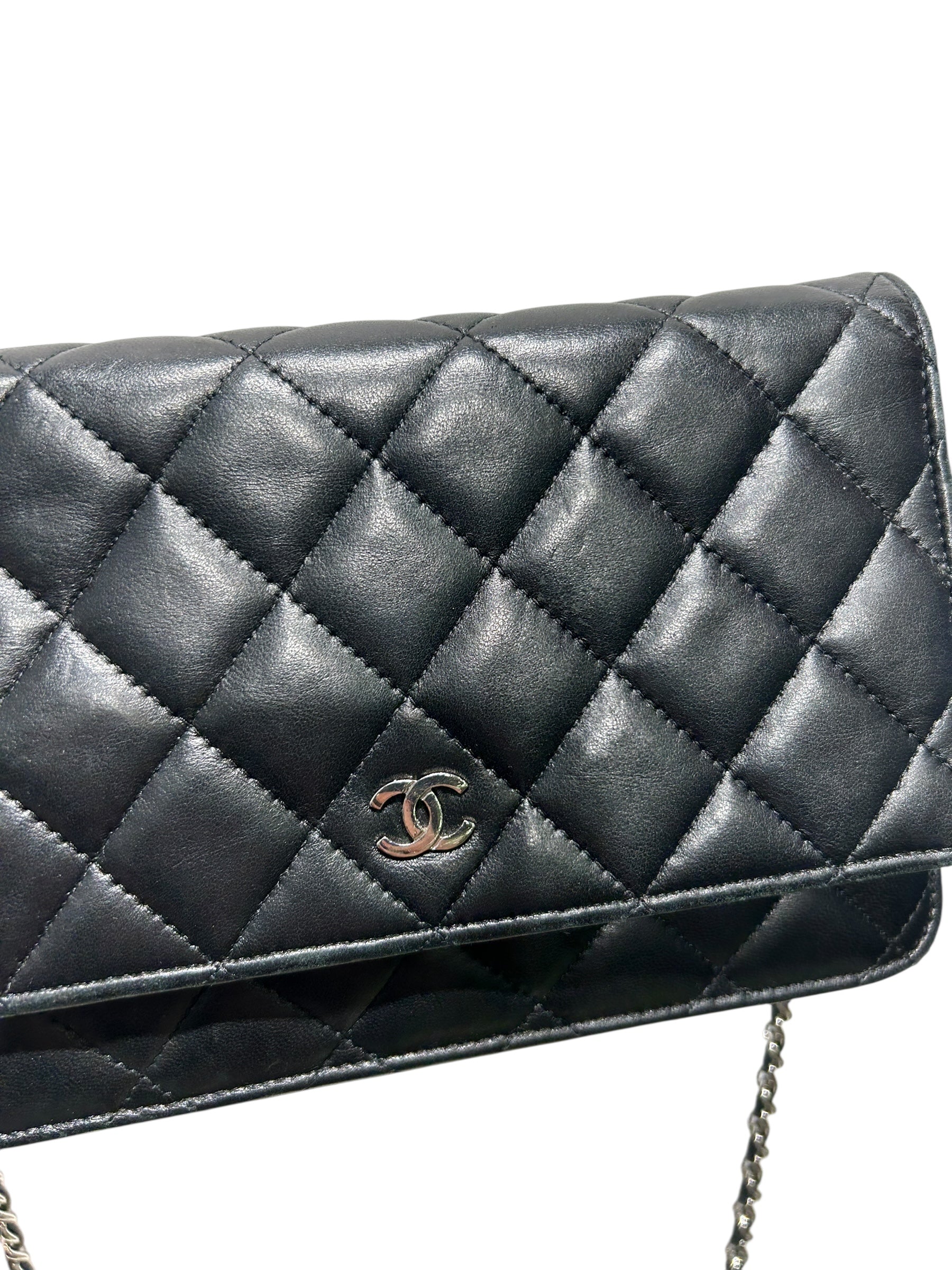CHANEL/Bag/Leather/BLK/WALLET ON CHAIN view 9