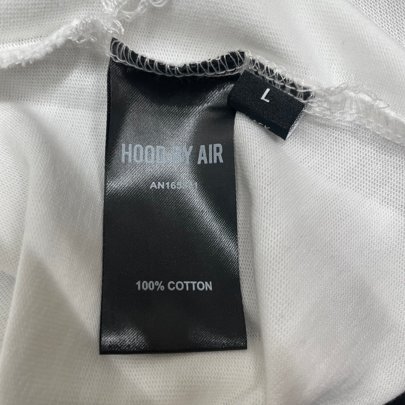 HOOD BY AIR./T-Shirt/L/Cotton/WHT/hba puff chest logo