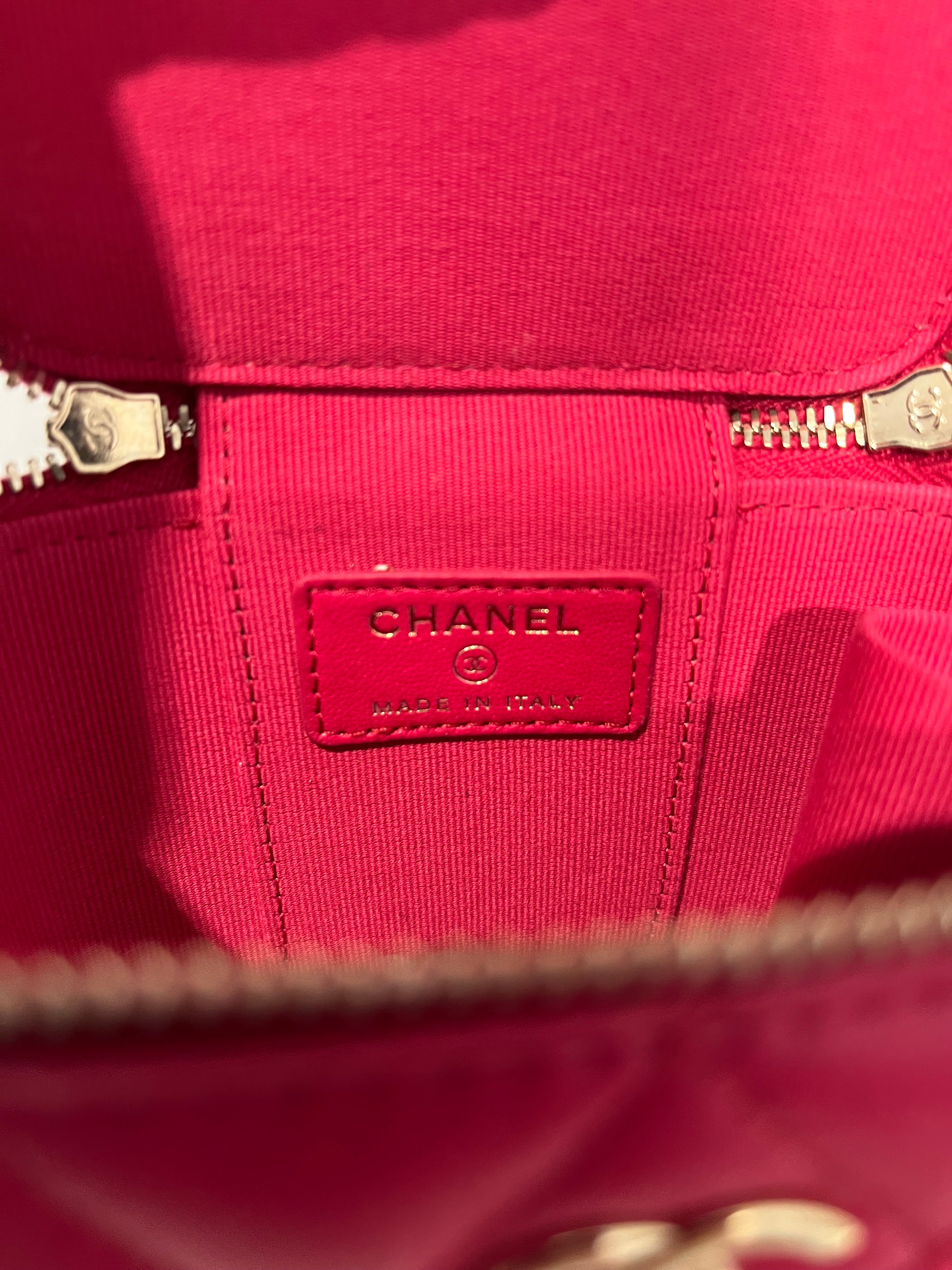 CHANEL/Cross Body Bag/Leather/PNK/31667731 MINI VANITY HOT PINK view 7