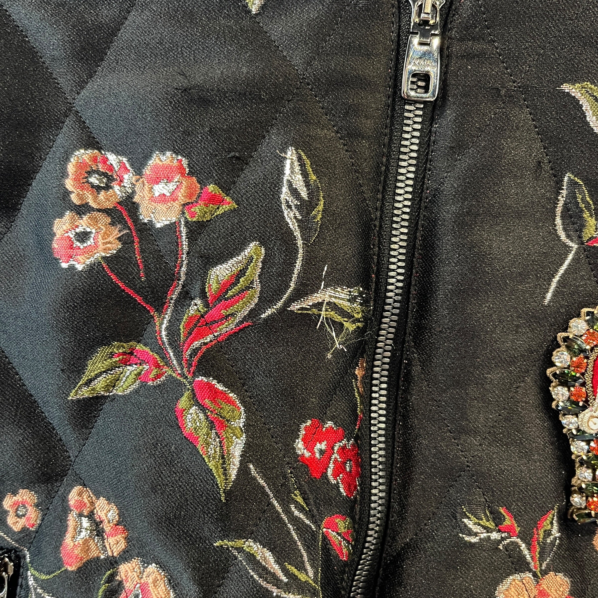 DOLCE&GABBANA/Quilted Jkt/36/All Over Print/Cotton/BLK/Single Breasted/Amore Bomber Jacket view 7