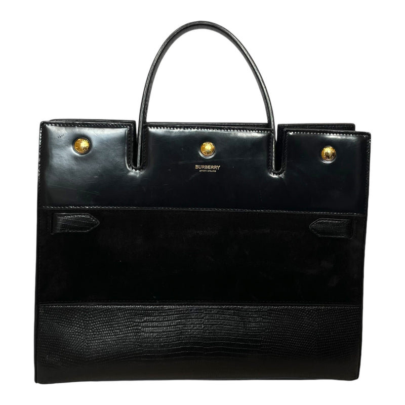 BURBERRY LONDON/Cross Body Bag/FREE/Leather/BLK/DEERSKIN EMBOSSED