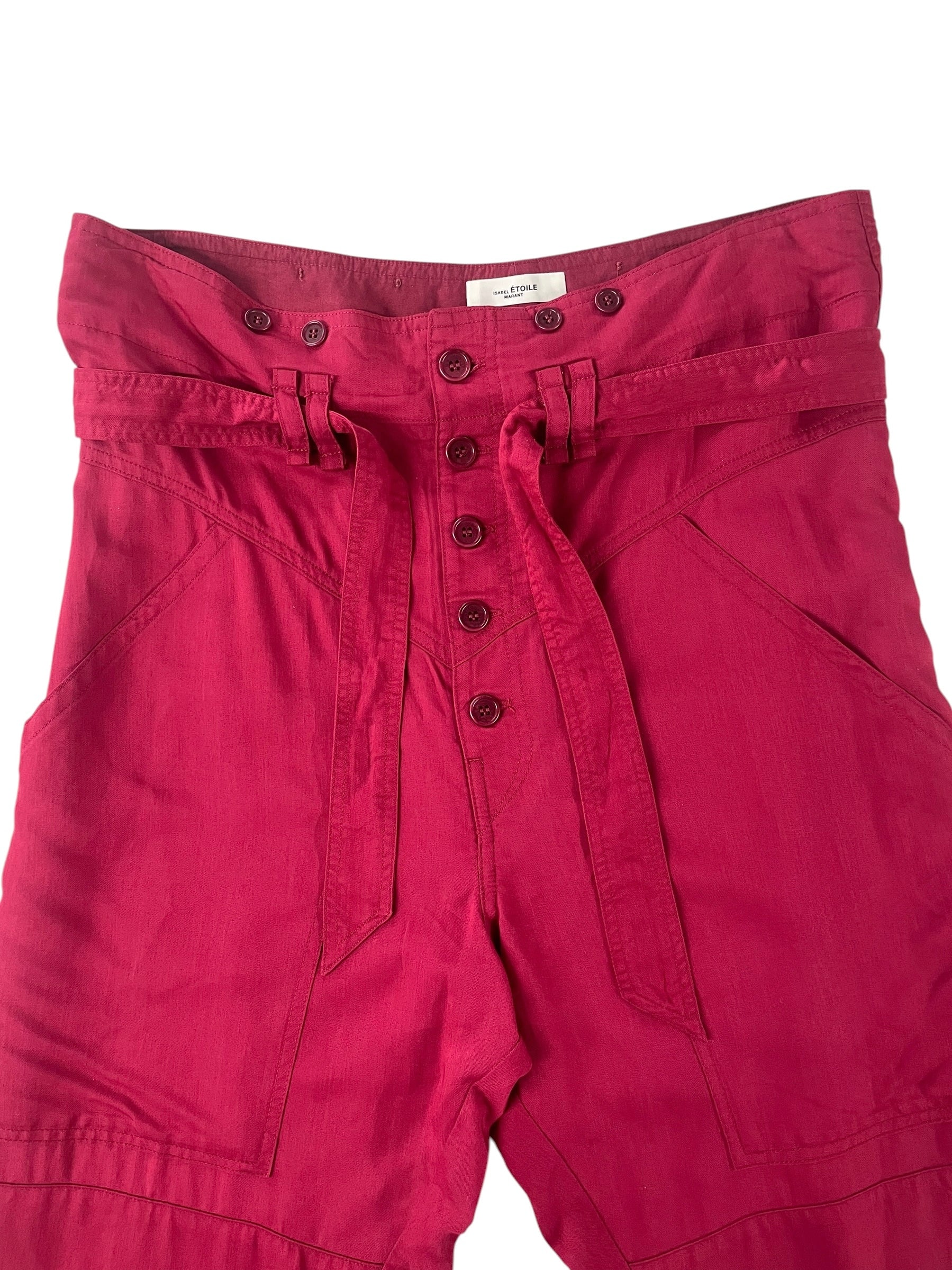 ISABEL MARANT ETOILE/Bottoms/36/Cotton/PNK/Button Fly/SINEBA RAPBERRY PANT view 4