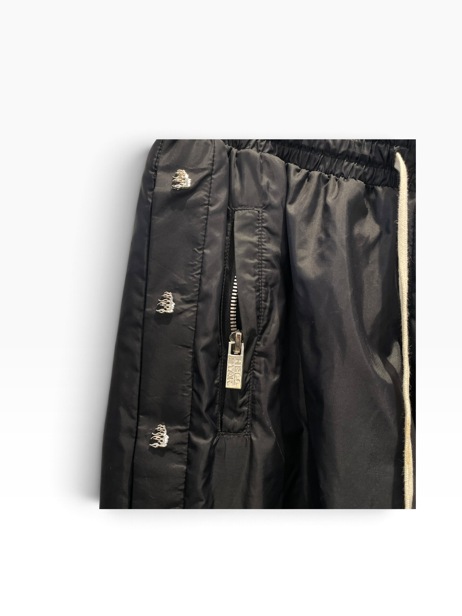 HELLSTAR/Pants/XL/Nylon/BLK/Flared Nylon Track Pants view 2