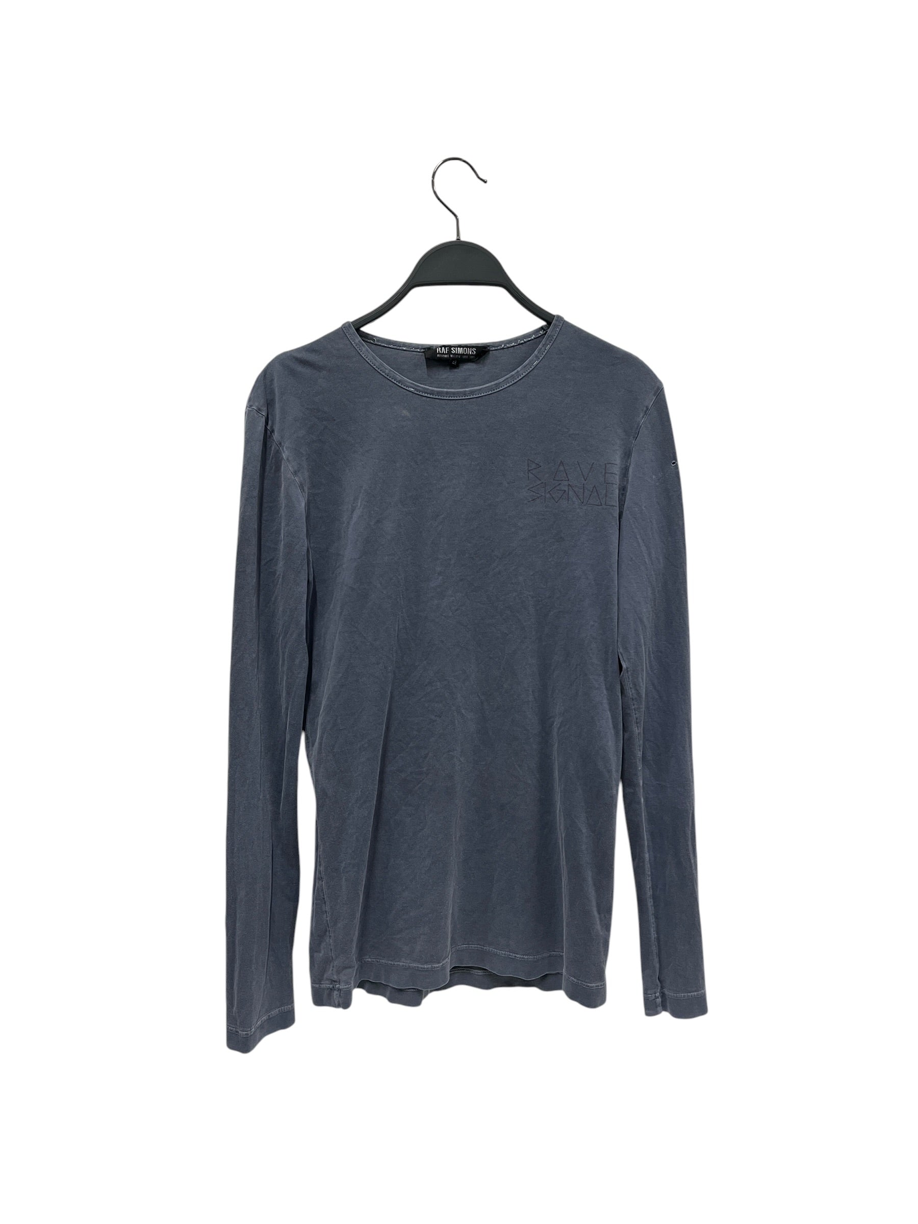 RAF SIMONS/LS T-Shirt/46/Graphic/Cotton/BLU/ view 1