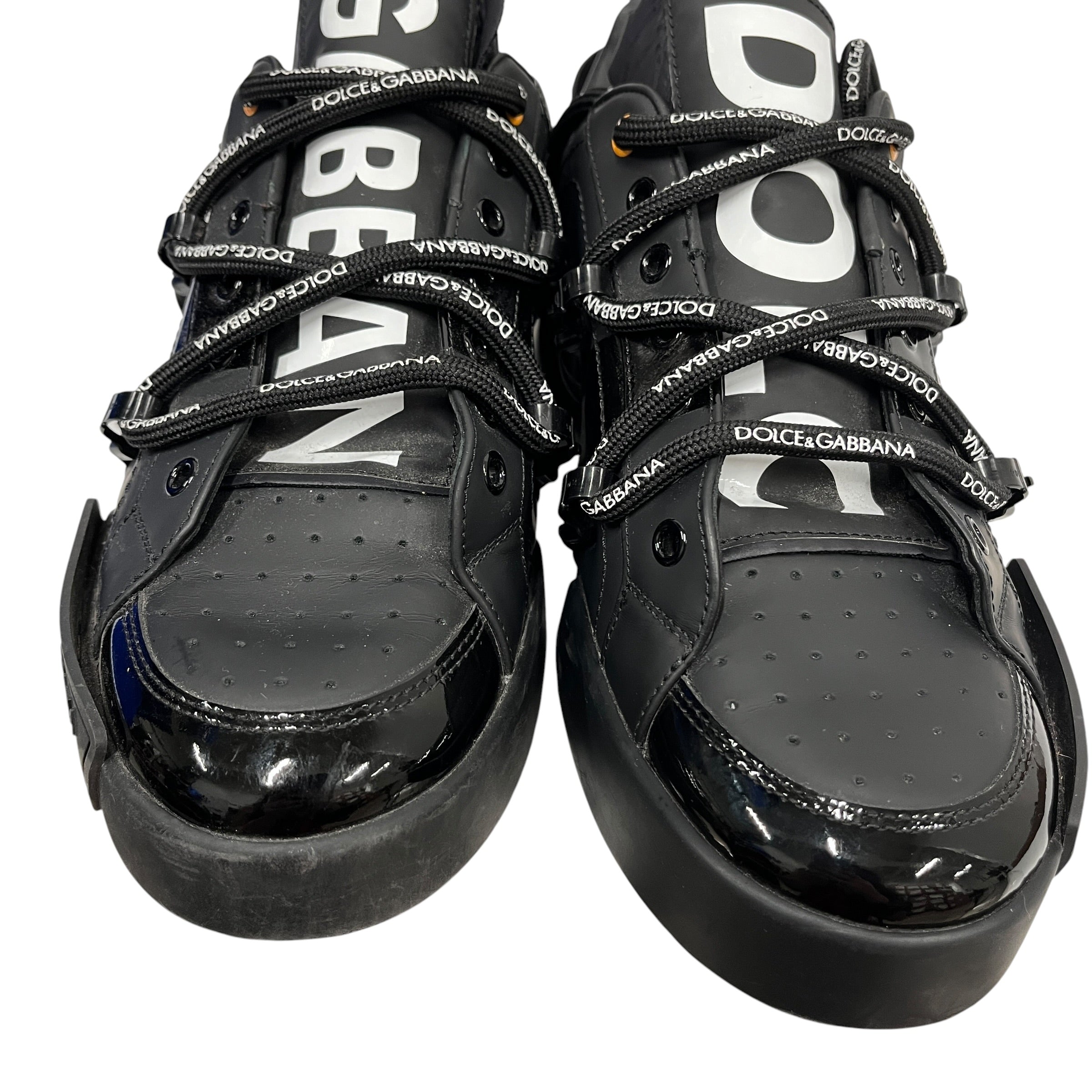 DOLCE&GABBANA/Low-Sneakers/US 9/Leather/BLK/U-Tip/PORTOFINO PATENT view 3