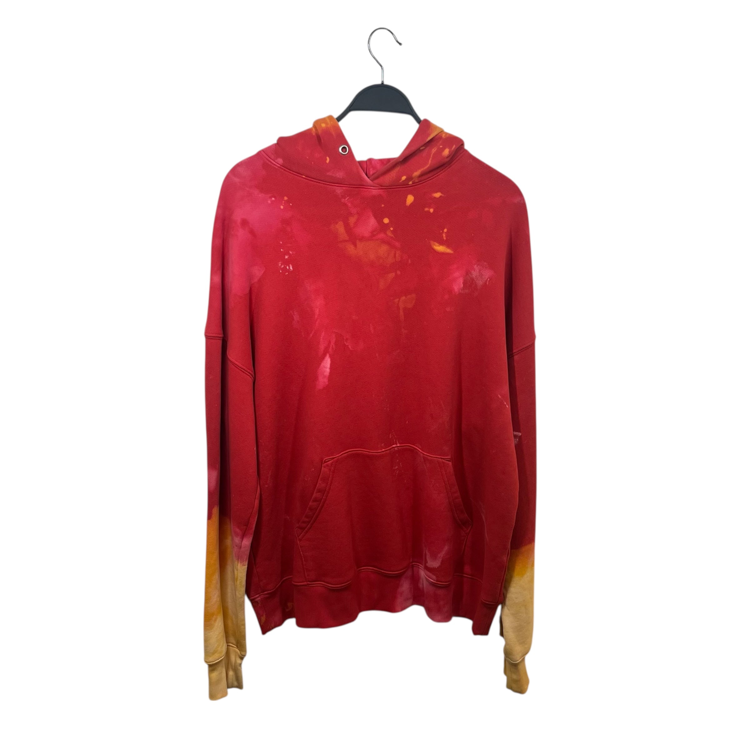 424(FourTwoFour)/Hoodie/XL/All Over Print/Cotton/RED/STAINED DESIGN view 1