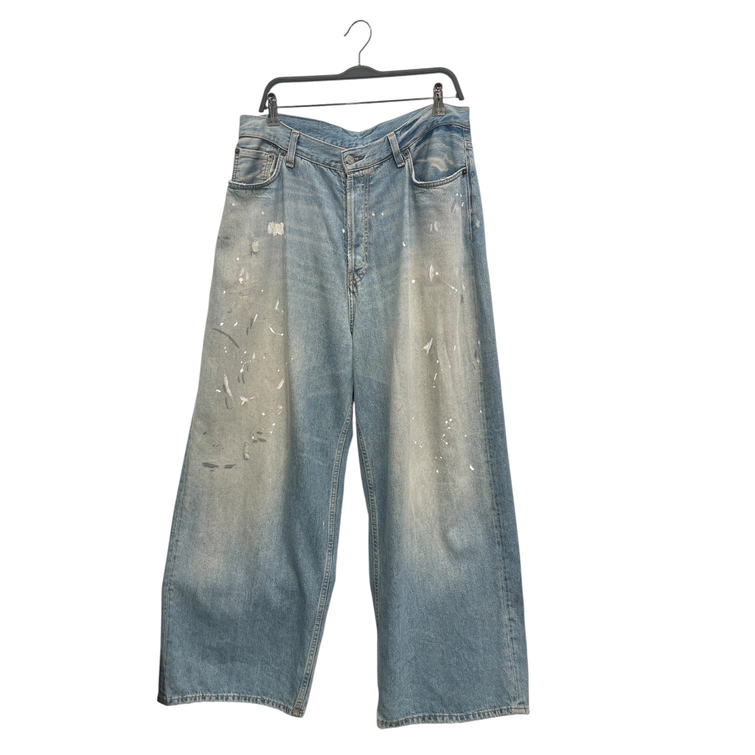Acne Studios/Pants/48/Cotton/BLU/WHT SPLASHED PAINT view 1
