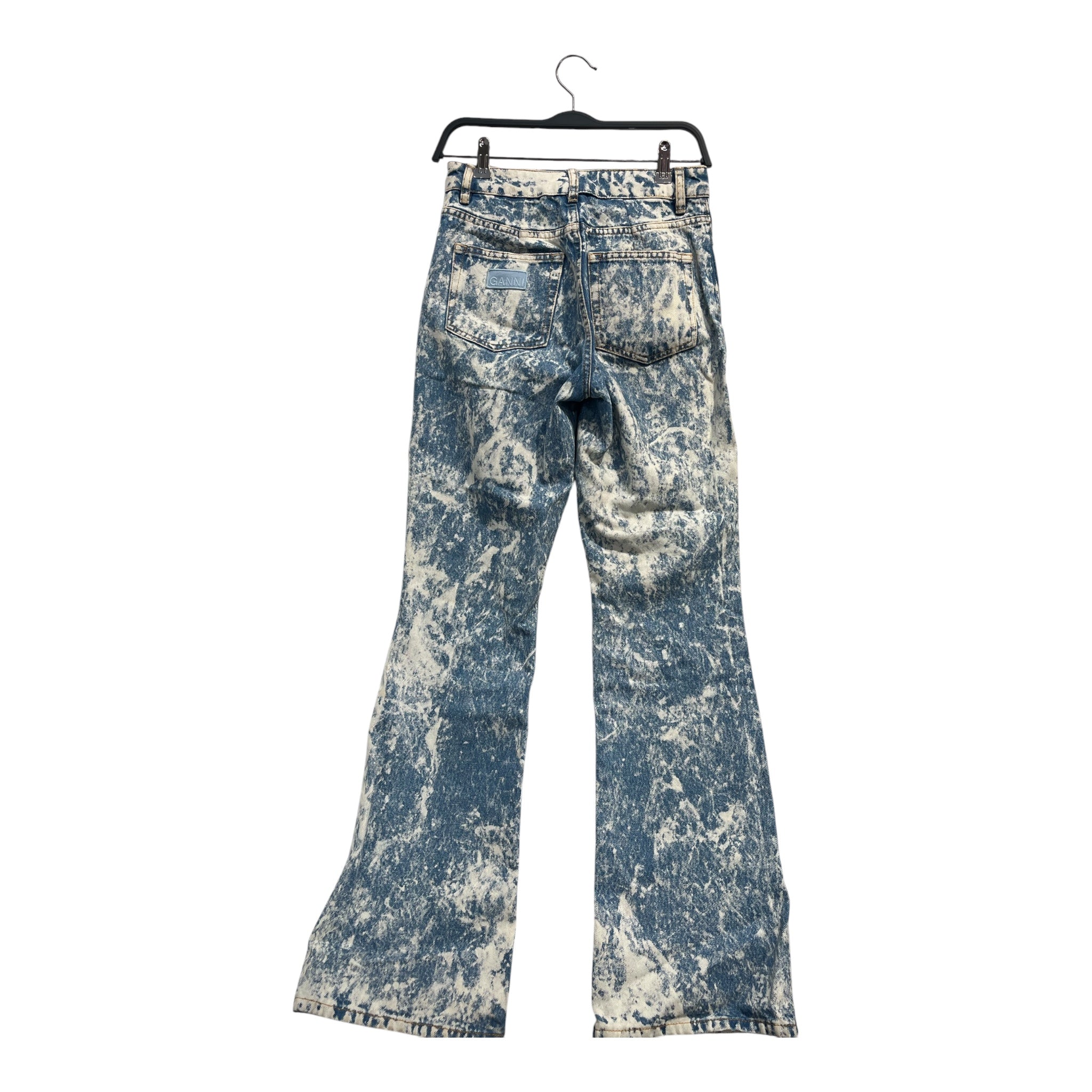 GANNI/Bootcut Pants/27/All Over Print/Cotton/IDG/FLARE BLEACHED DESIGN view 2