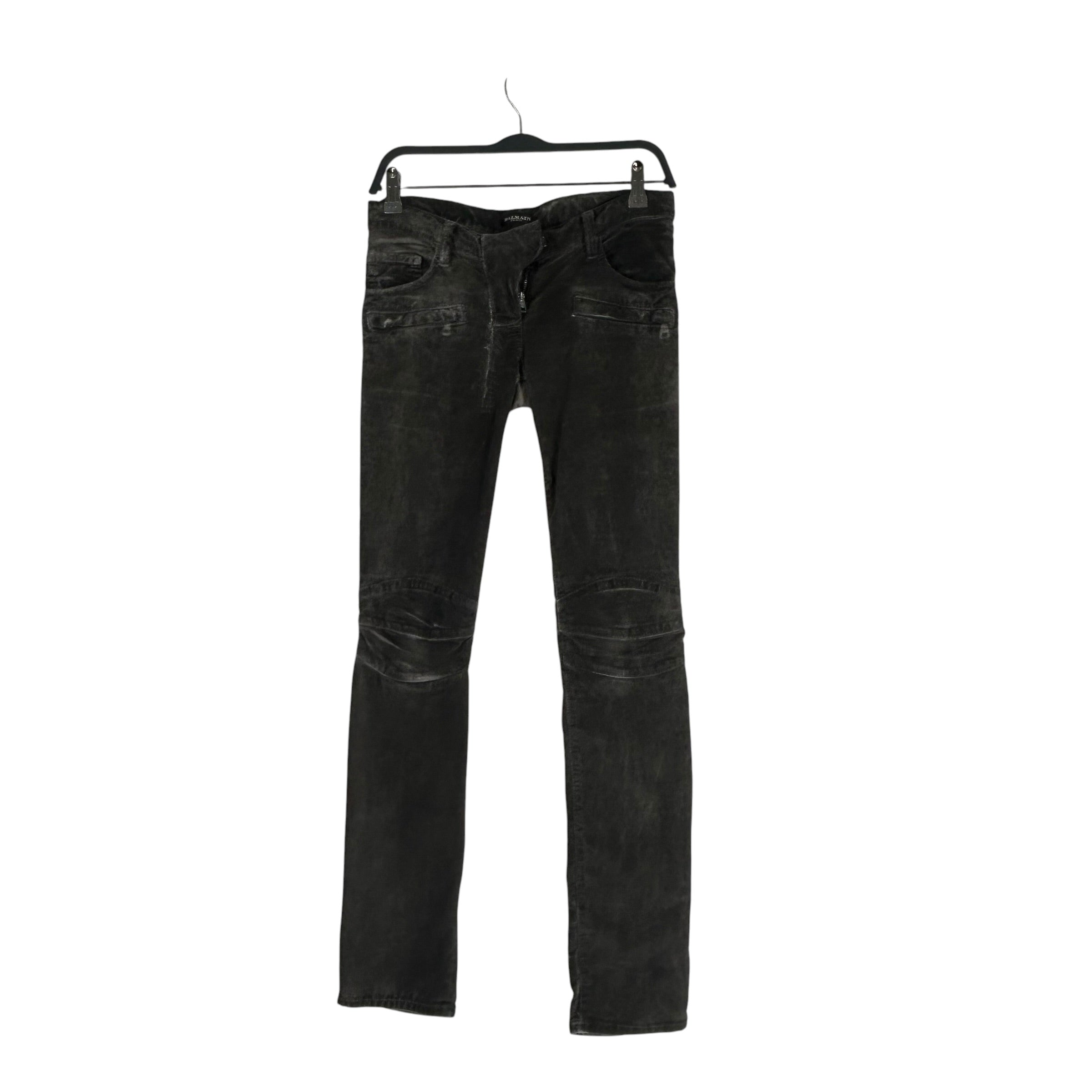 BALMAIN/Skinny Pants/L/Cotton/BLK/5303 689B view 1