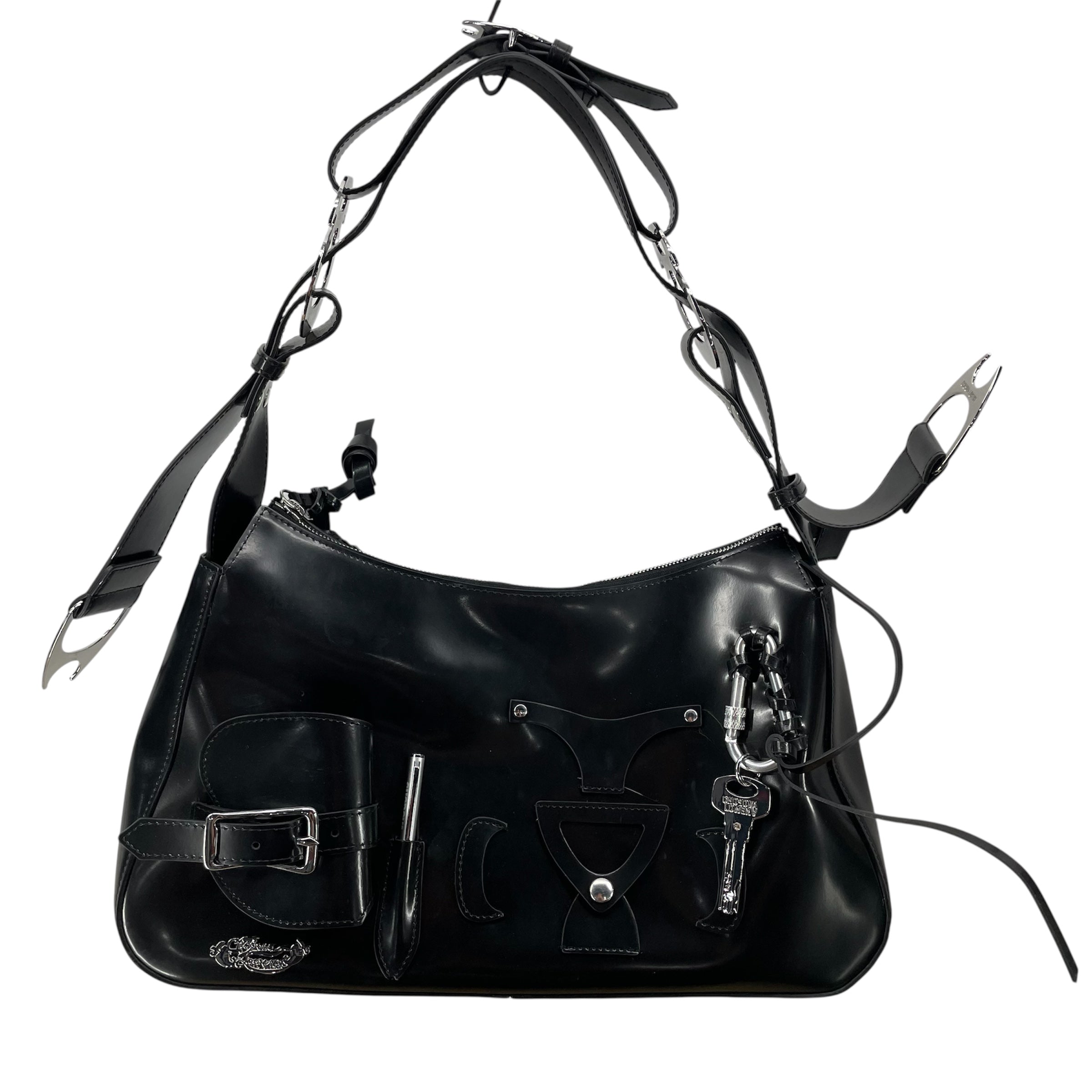 CHOPOVA LOWENA/Hand Bag/Leather/BLK/SOFIA PATENT LEATHER BAG view 1