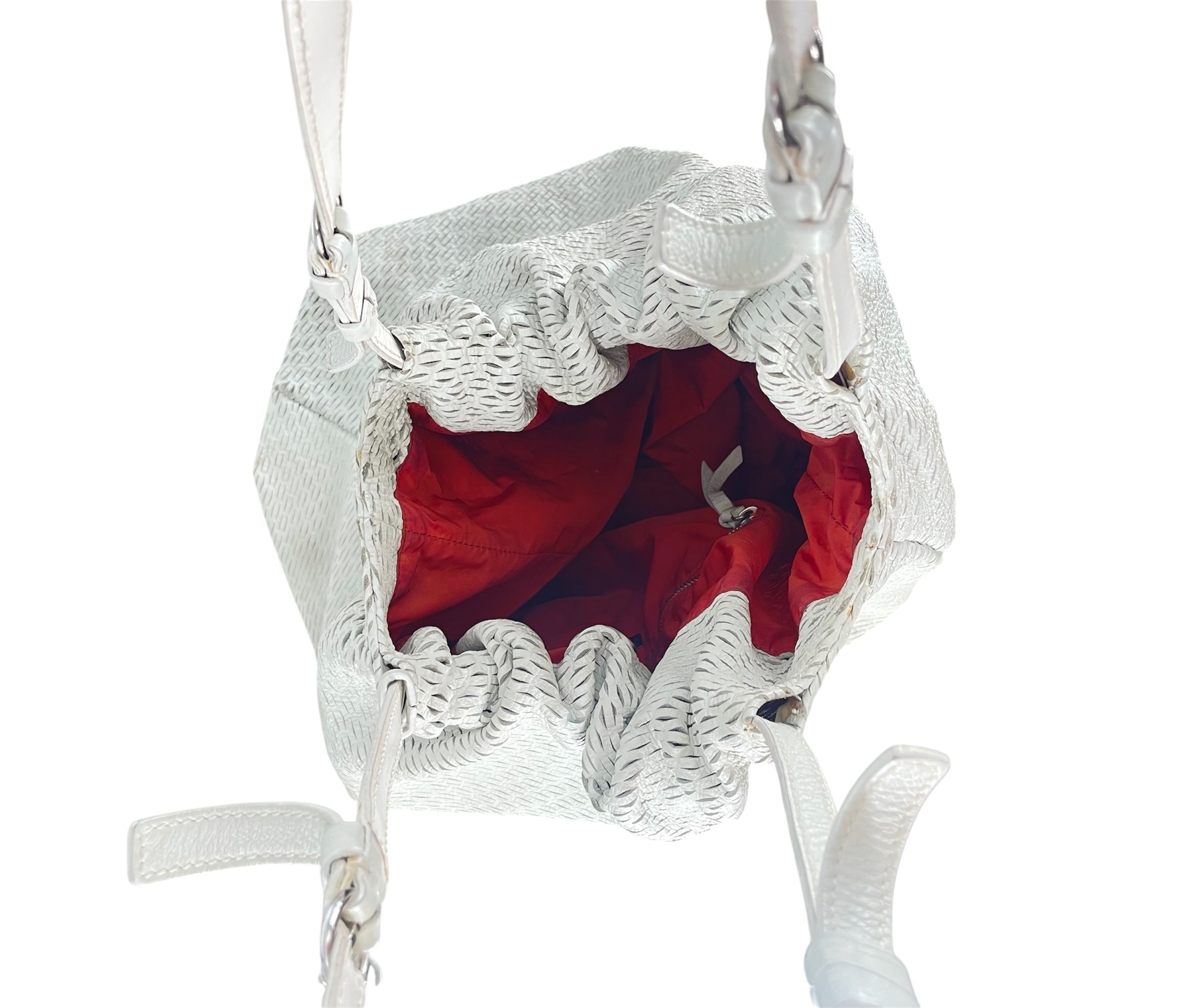 MIU MIU/Bag/Leather/WHT/WHITE CUT OUT TOTE BAG view 5