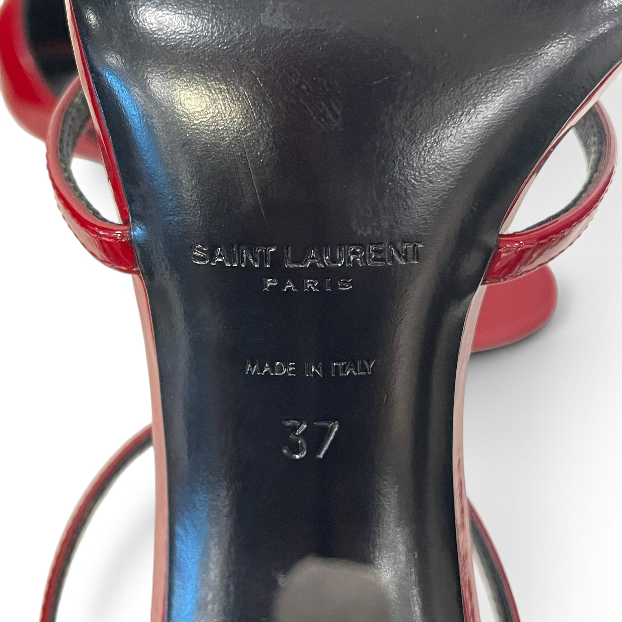YVES SAINT LAURENT/Heels/EU 37/Leather/RED/CASSANDRA HEELS view 5