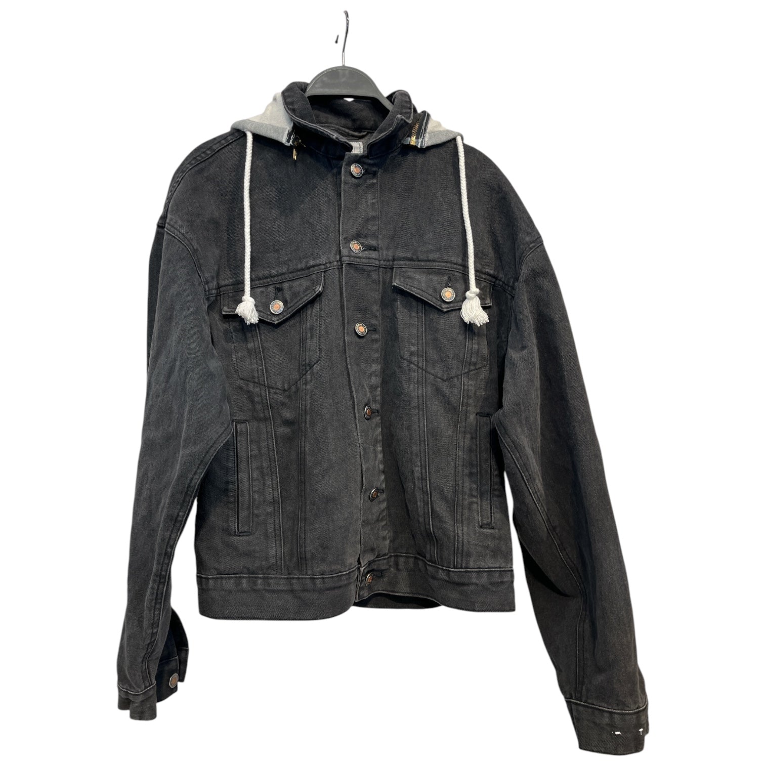 BOOGIE WOOGIE/Denim Jkt/M/Denim/BLK/removable hood view 1