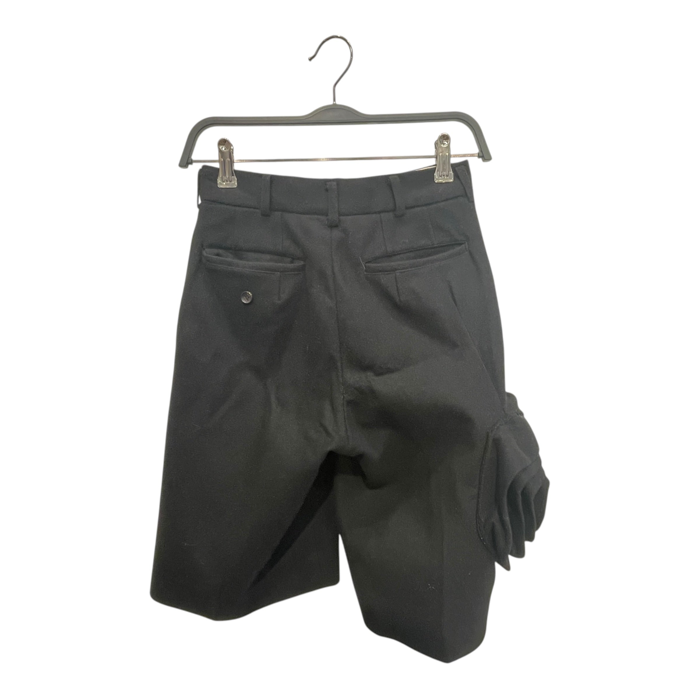 COMME des GARCONS/Shorts/XS/Wool/BLK/LAYERED FLOWER ON SIDE view 2